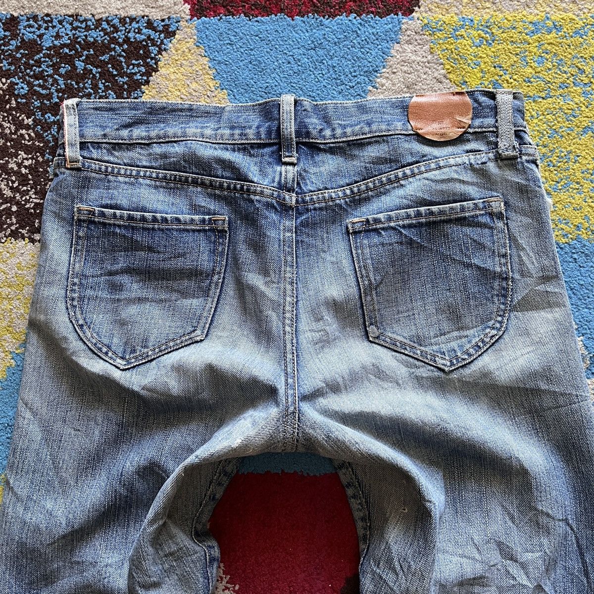 Japanese Brand × NANO universe × Vintage Distressed The 1st Floor Redline Denim Selvedge Size US 31 - 13 Thumbnail
