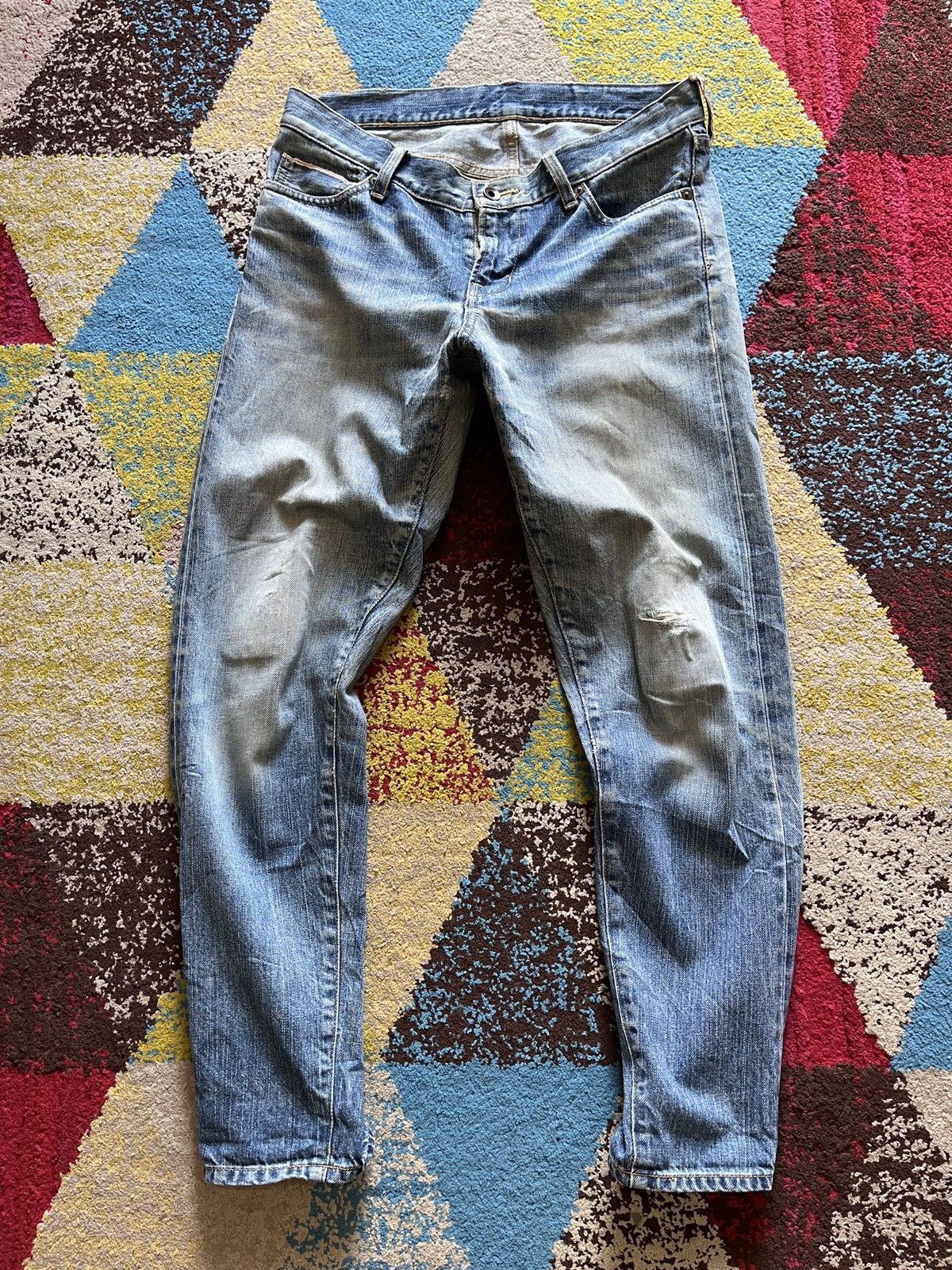 Japanese Brand × NANO universe × Vintage Distressed The 1st Floor Redline Denim Selvedge Size US 31 - 17 Thumbnail