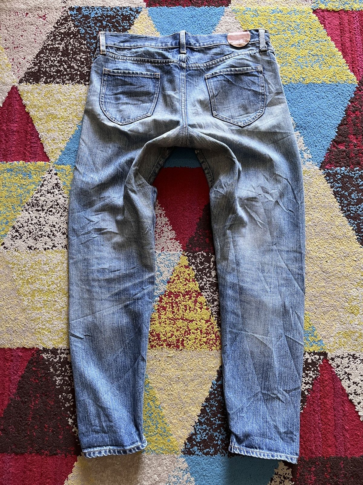 Japanese Brand × NANO universe × Vintage Distressed The 1st Floor Redline Denim Selvedge Size US 31 - 16 Thumbnail