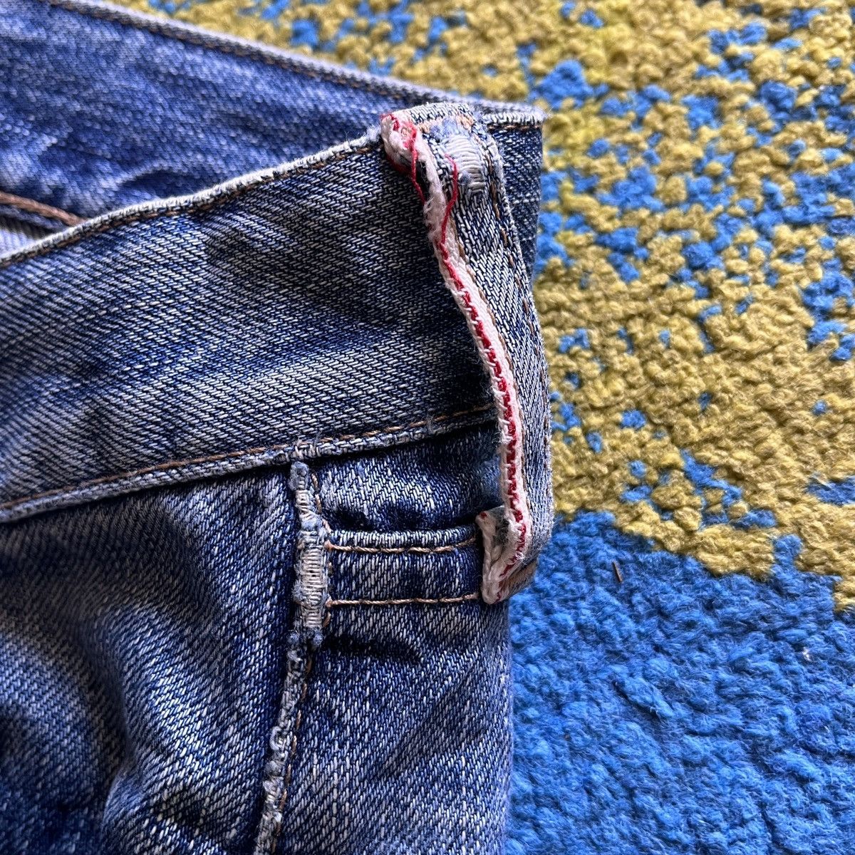 Japanese Brand × NANO universe × Vintage Distressed The 1st Floor Redline Denim Selvedge Size US 31 - 4 Thumbnail