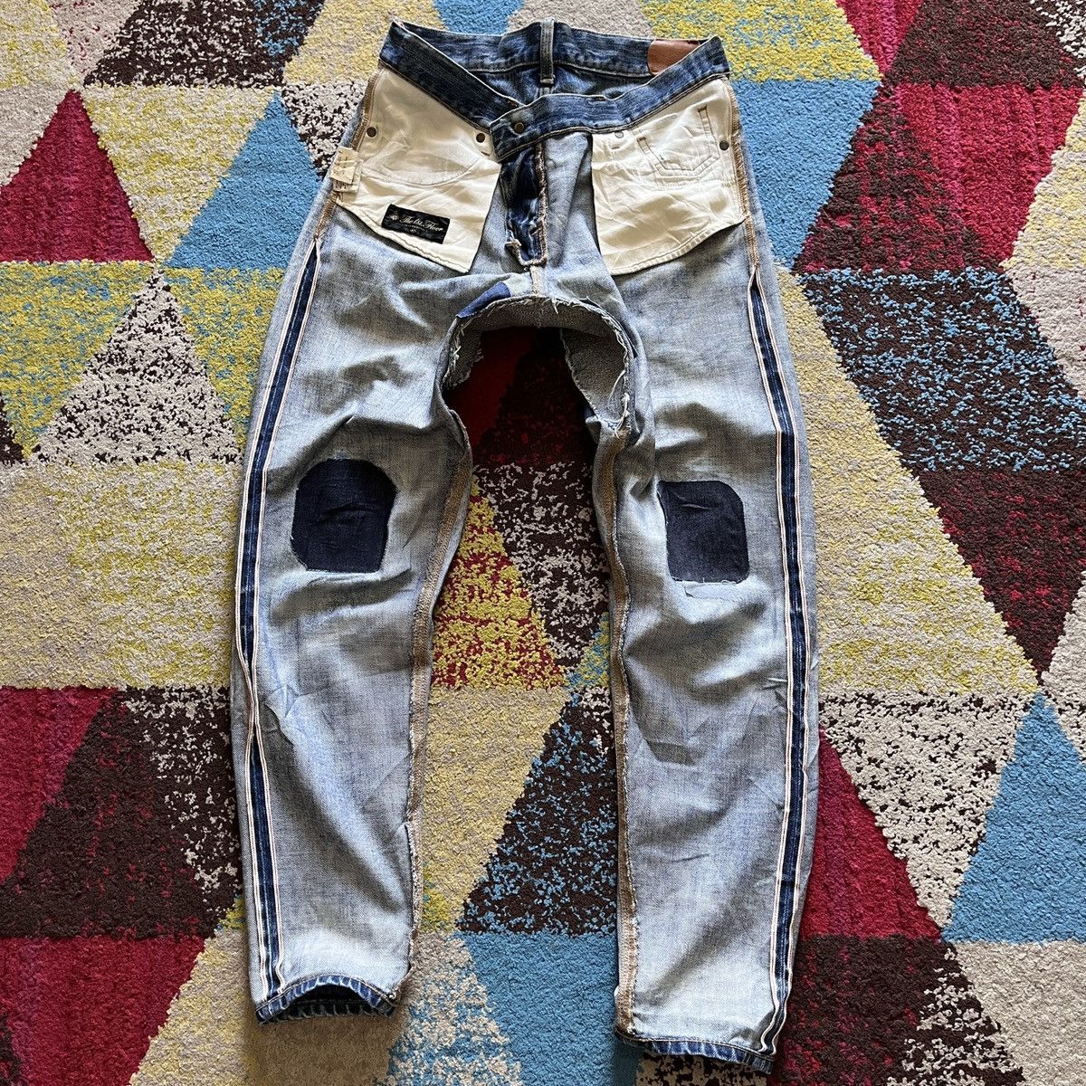 Japanese Brand × NANO universe × Vintage Distressed The 1st Floor Redline Denim Selvedge Size US 31 - 18 Thumbnail