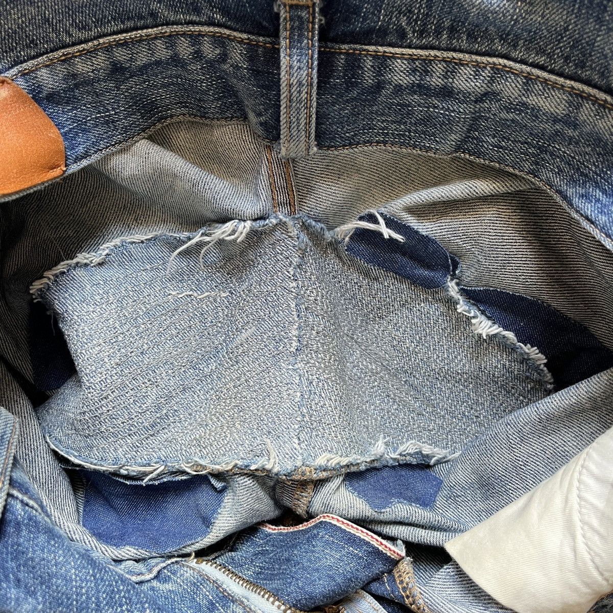 Japanese Brand × NANO universe × Vintage Distressed The 1st Floor Redline Denim Selvedge Size US 31 - 11 Thumbnail