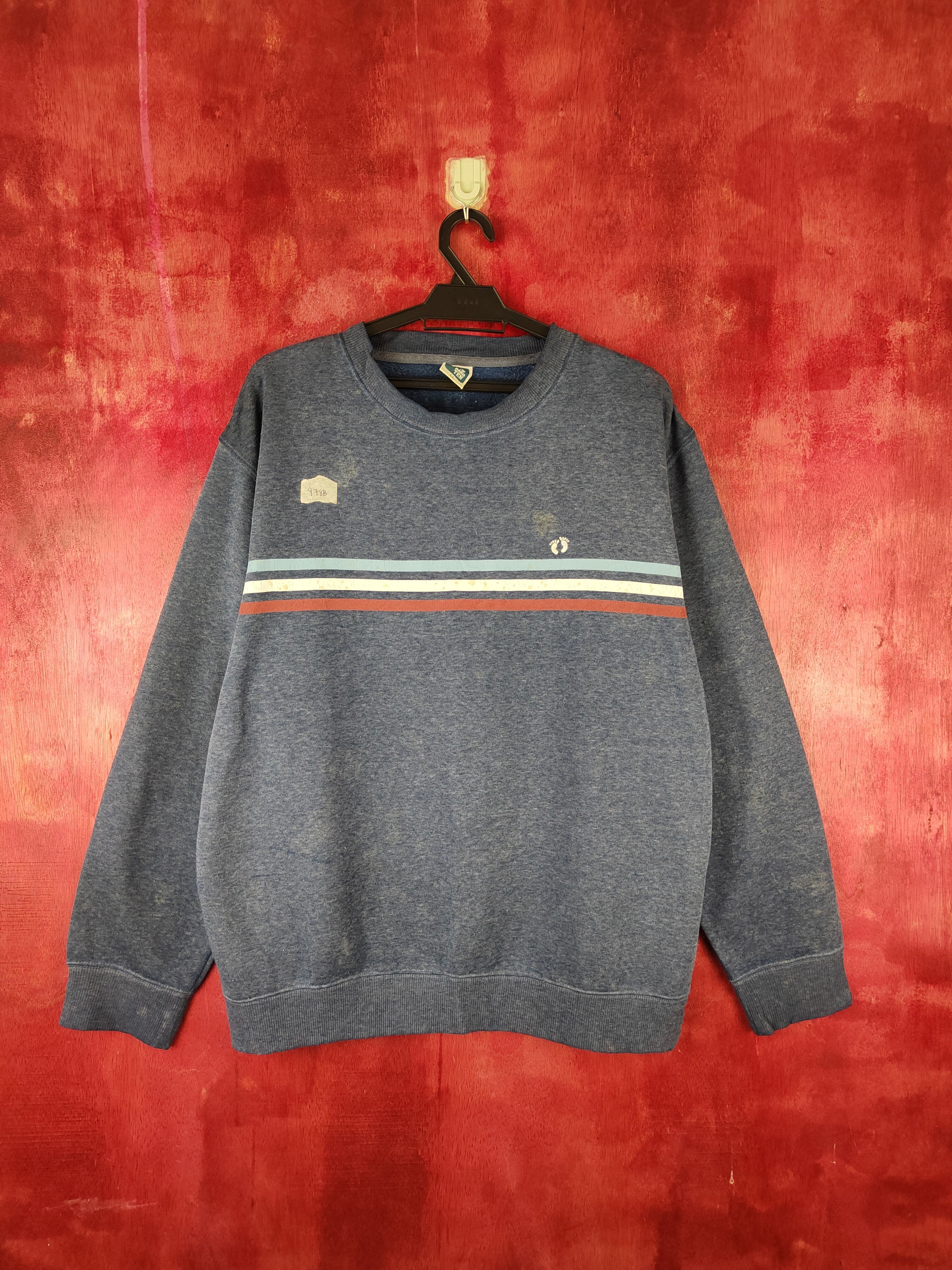 image of Hang Ten Vintage Dark Blue Faded Sweatshirt 478B, Men's (Size Large)