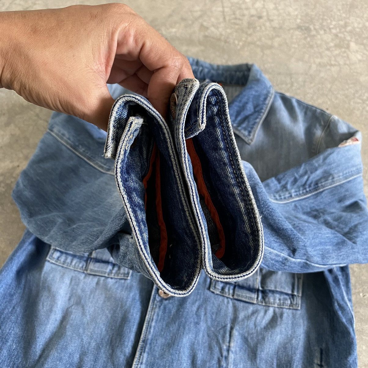 Napapijri Napapijri Made In Italy Washed Blue Denim Jacket Size US L / EU 52-54 / 3 - 8 Thumbnail