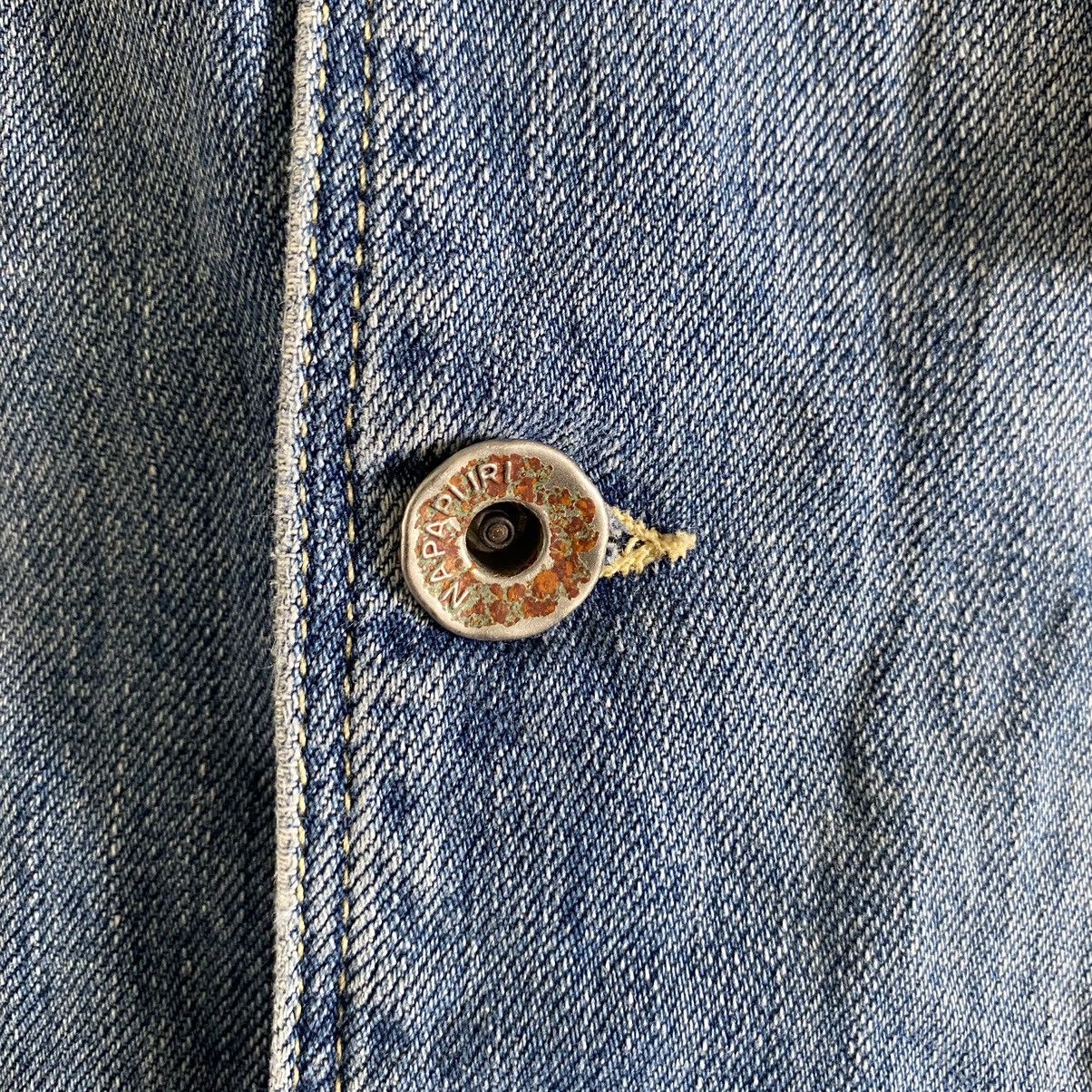 Napapijri Napapijri Made In Italy Washed Blue Denim Jacket Size US L / EU 52-54 / 3 - 6 Thumbnail
