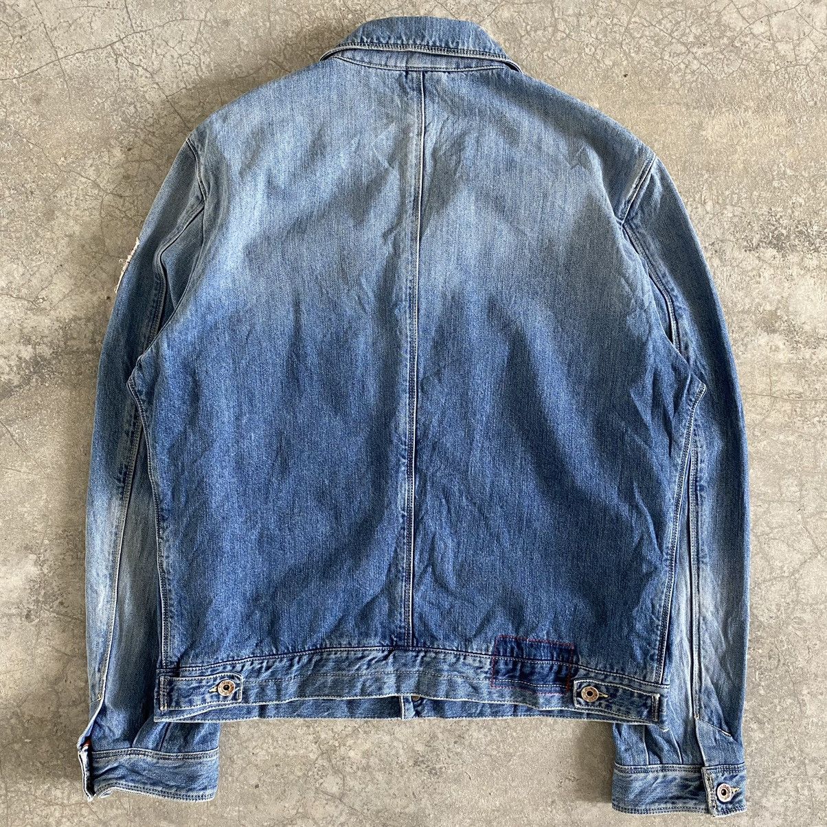 Napapijri Napapijri Made In Italy Washed Blue Denim Jacket Size US L / EU 52-54 / 3 - 9 Thumbnail