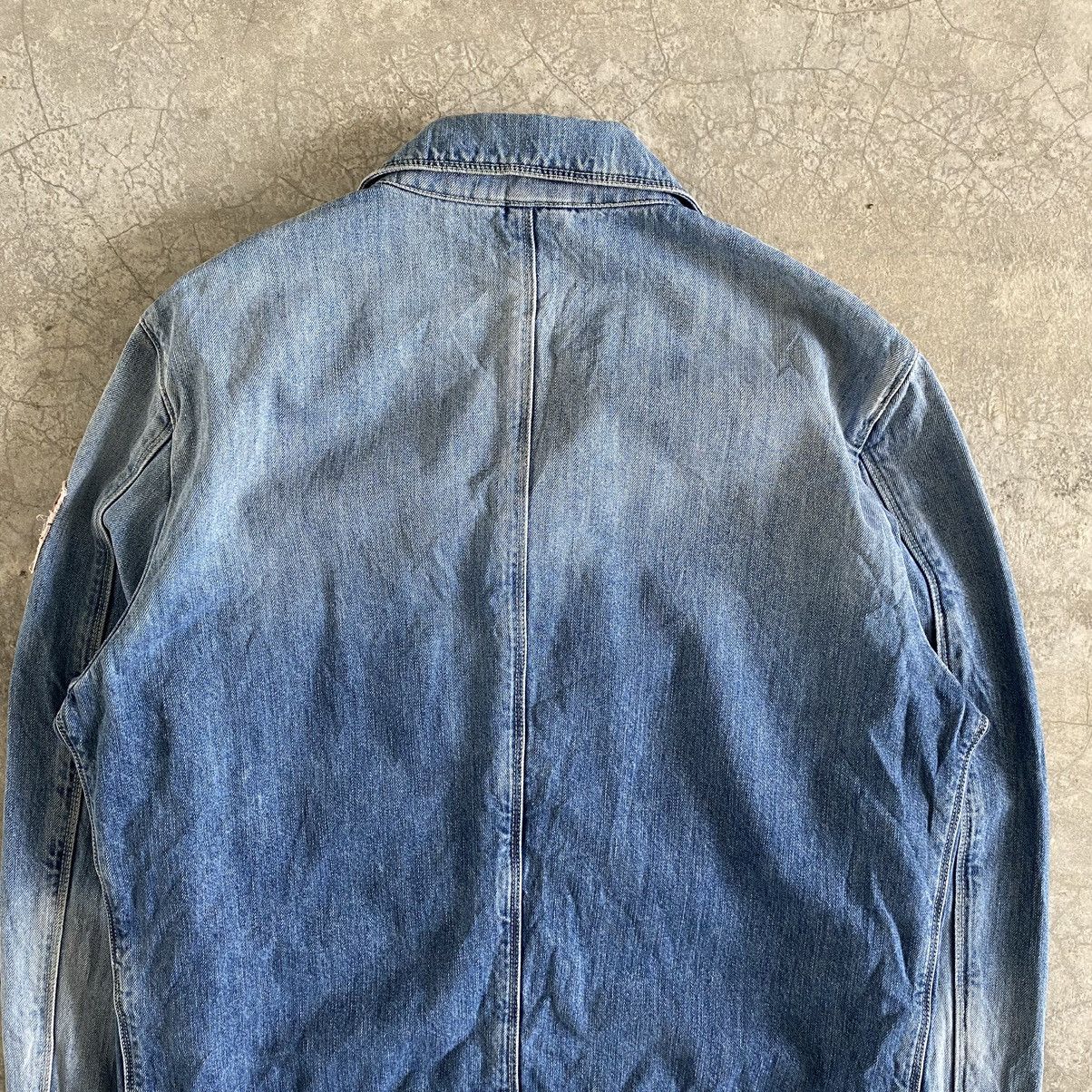 Napapijri Napapijri Made In Italy Washed Blue Denim Jacket Size US L / EU 52-54 / 3 - 10 Thumbnail