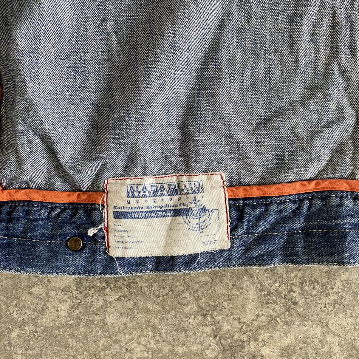 Napapijri Napapijri Made In Italy Washed Blue Denim Jacket Size US L / EU 52-54 / 3 - 15 Thumbnail