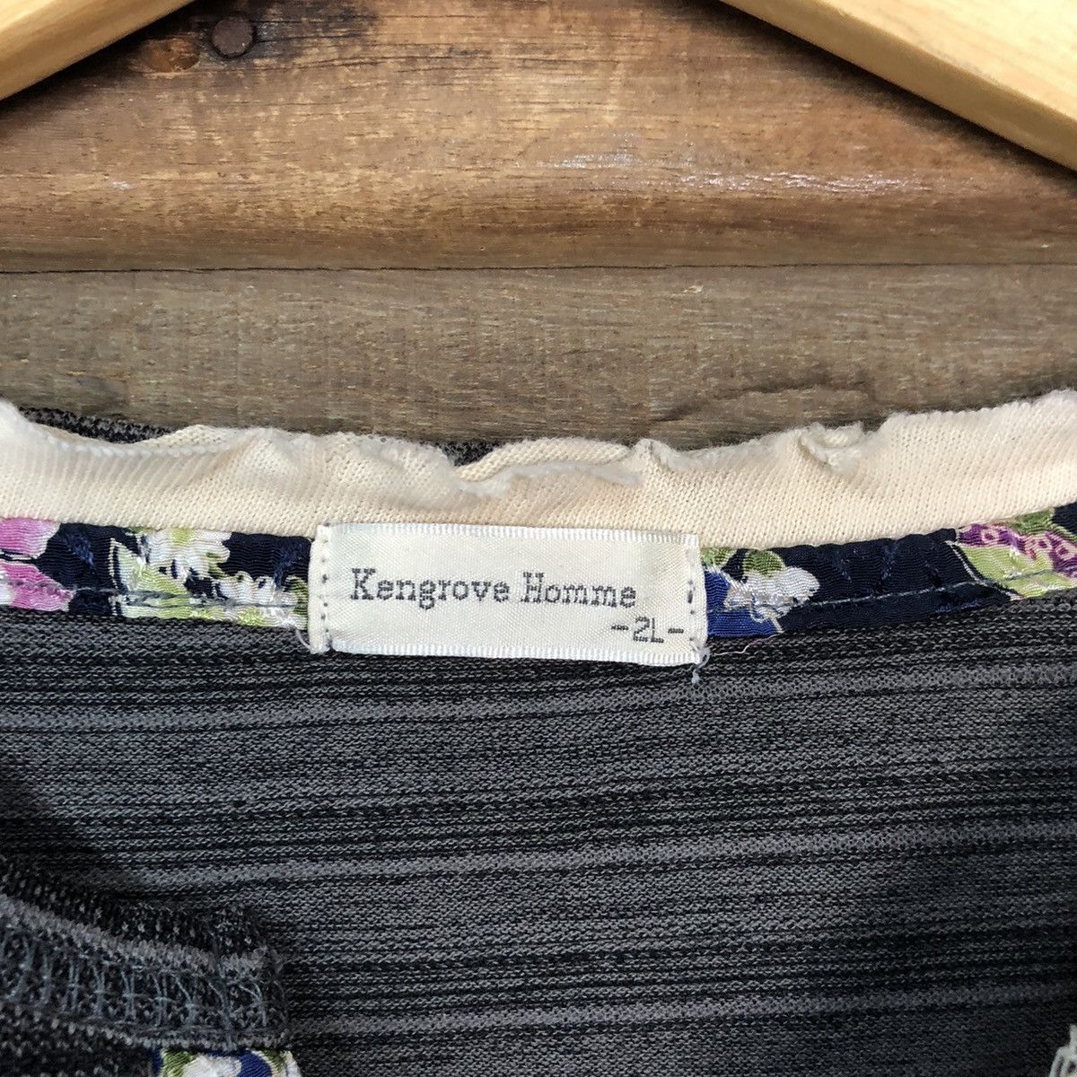 Japanese Brand Kengrove Homme vintage ripped Stripe Tshirt #7111 Size US M / EU 48-50 / 2 - 7 Thumbnail