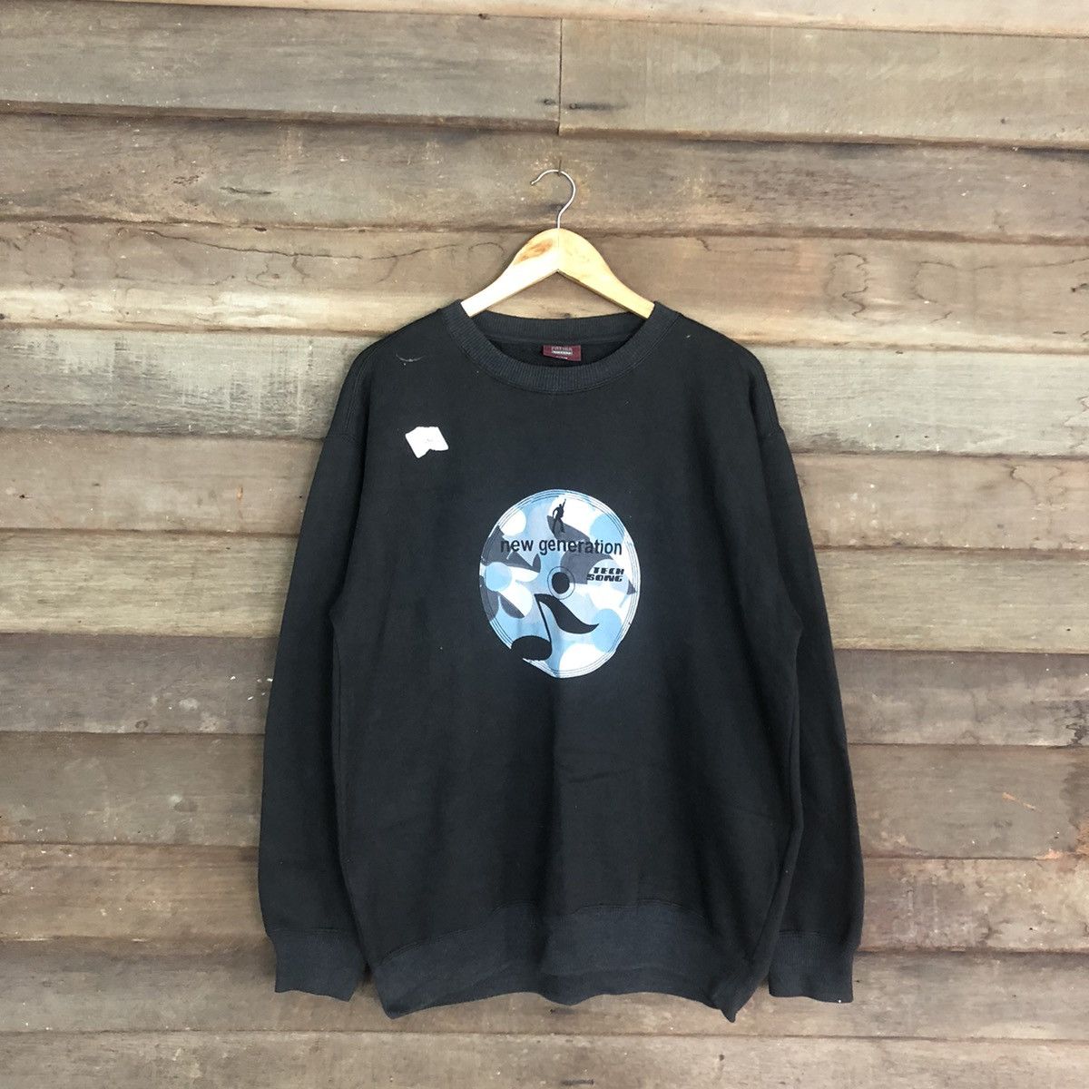 image of Patina Vintage Black Sweatshirt 331B, Men's (Size Large)