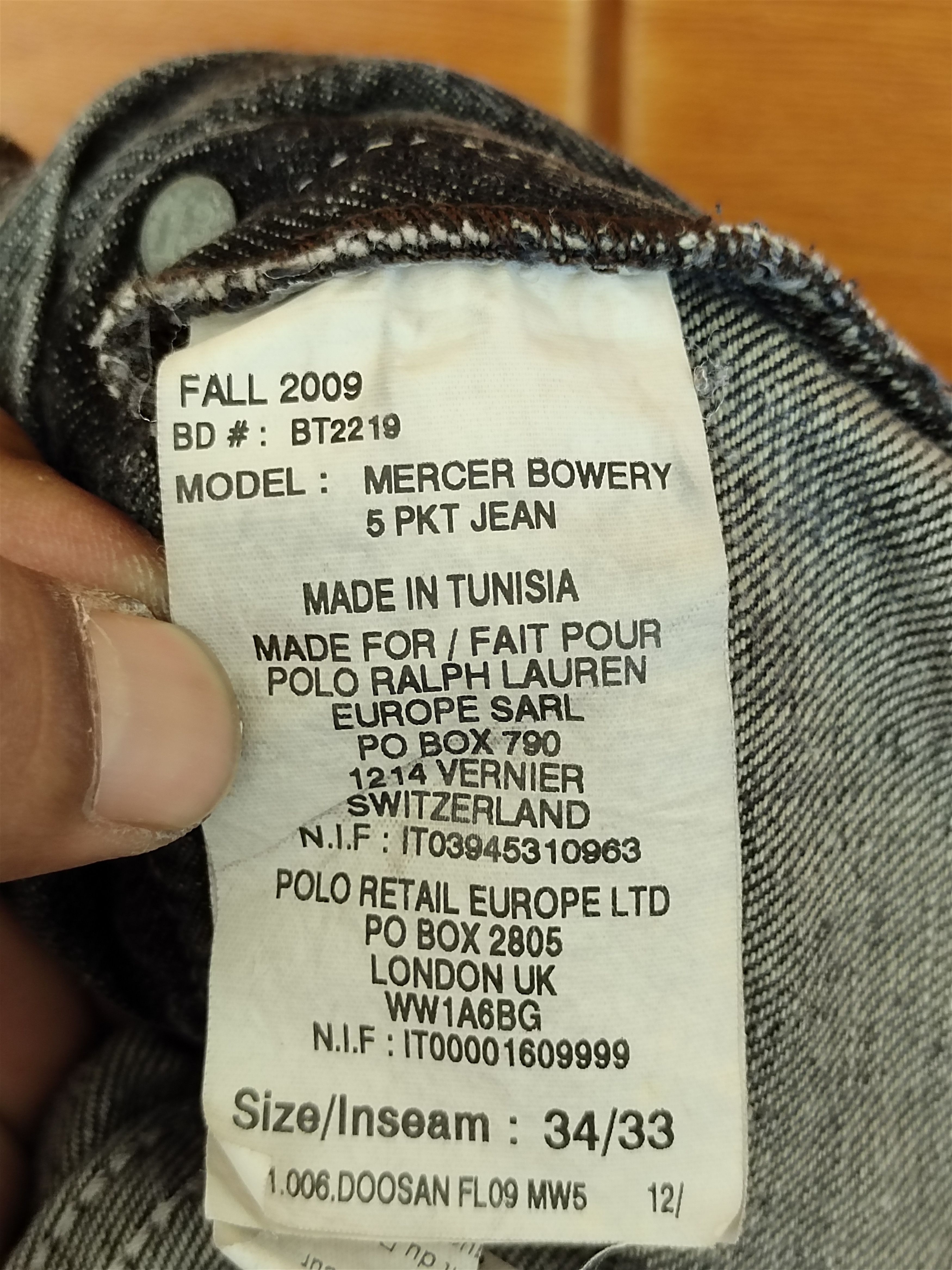 Polo Ralph Lauren Vintage Polo Ralph Lauren Clawmark Distress Denim Jeans Size US 35 - 24 Thumbnail