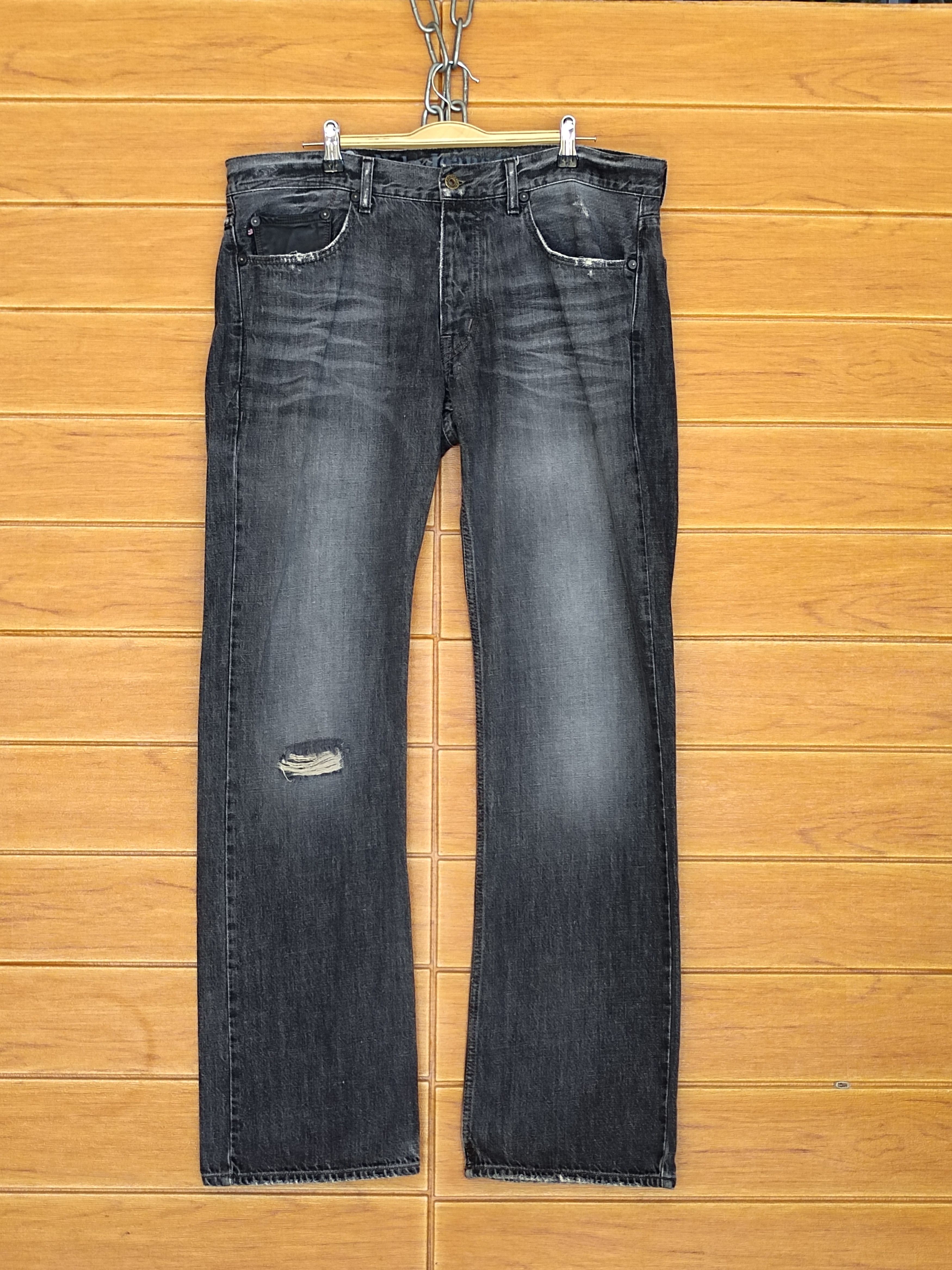 Polo Ralph Lauren Vintage Polo Ralph Lauren Clawmark Distress Denim Jeans Size US 35 - 1 Thumbnail