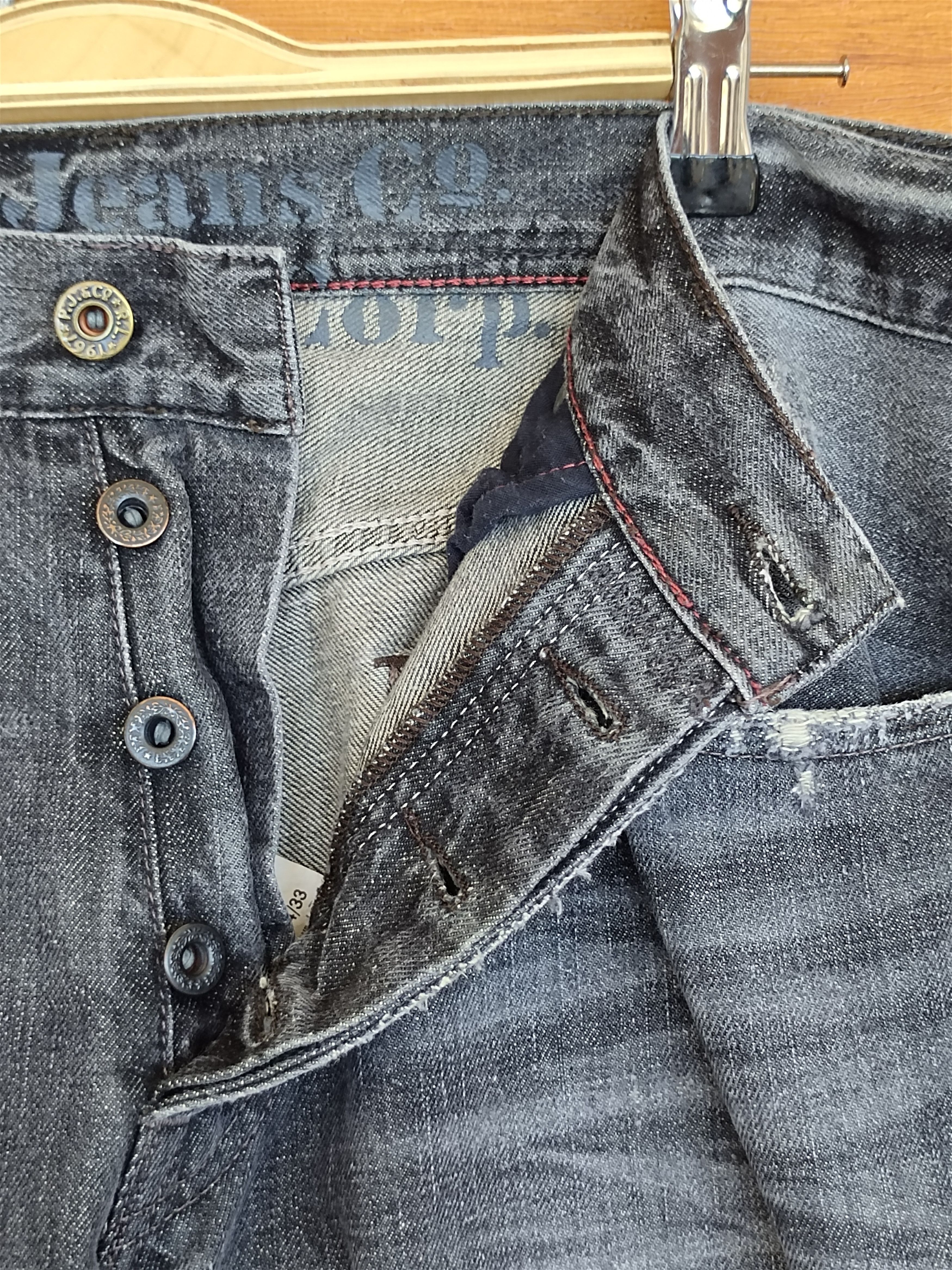 Polo Ralph Lauren Vintage Polo Ralph Lauren Clawmark Distress Denim Jeans Size US 35 - 22 Thumbnail