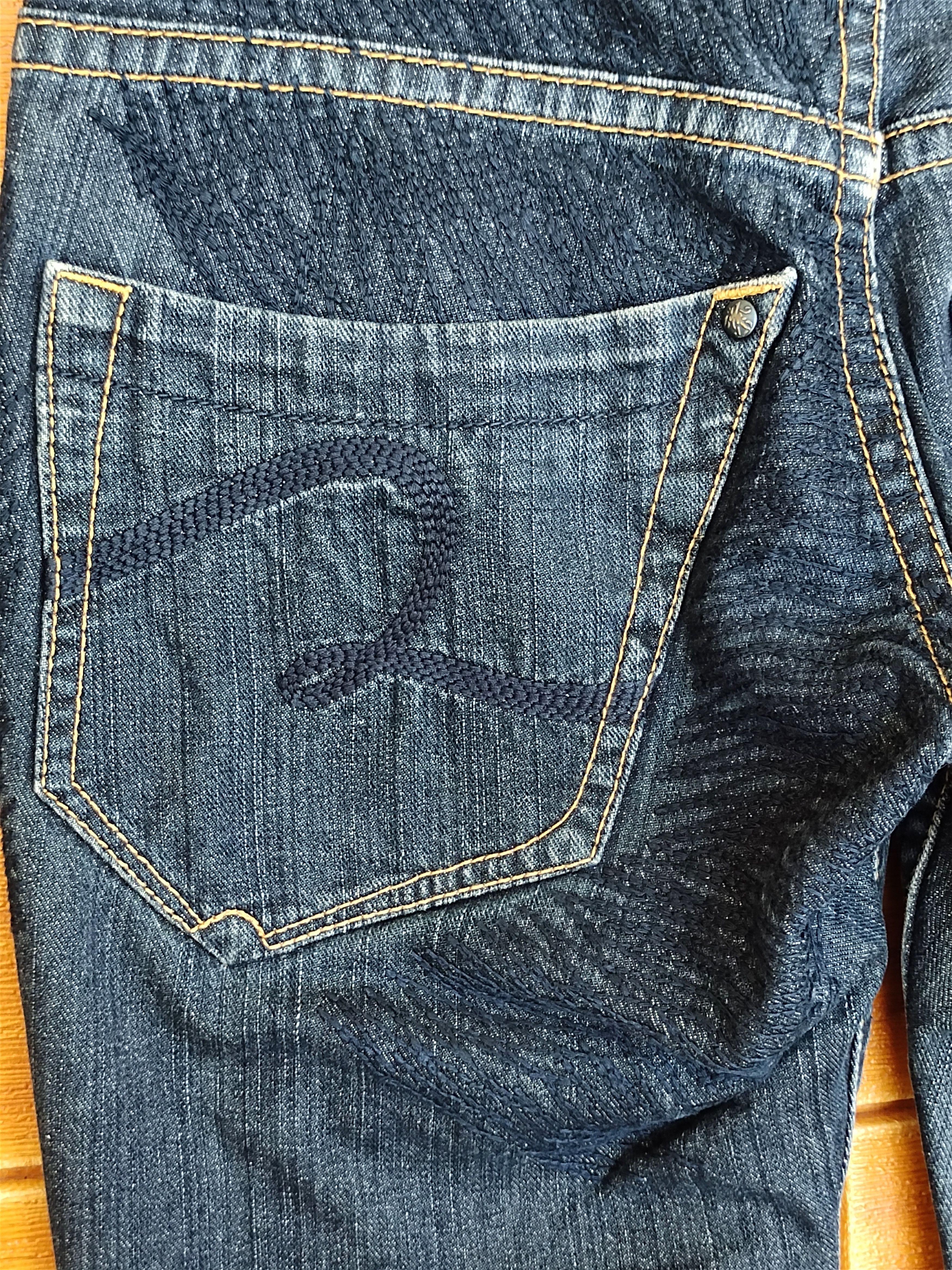5351 POUR LES HOMMES Vintage 291295=Homme Japan Embroidered Stitch Denim Jeans Size US 30 / EU 46 - 13 Thumbnail