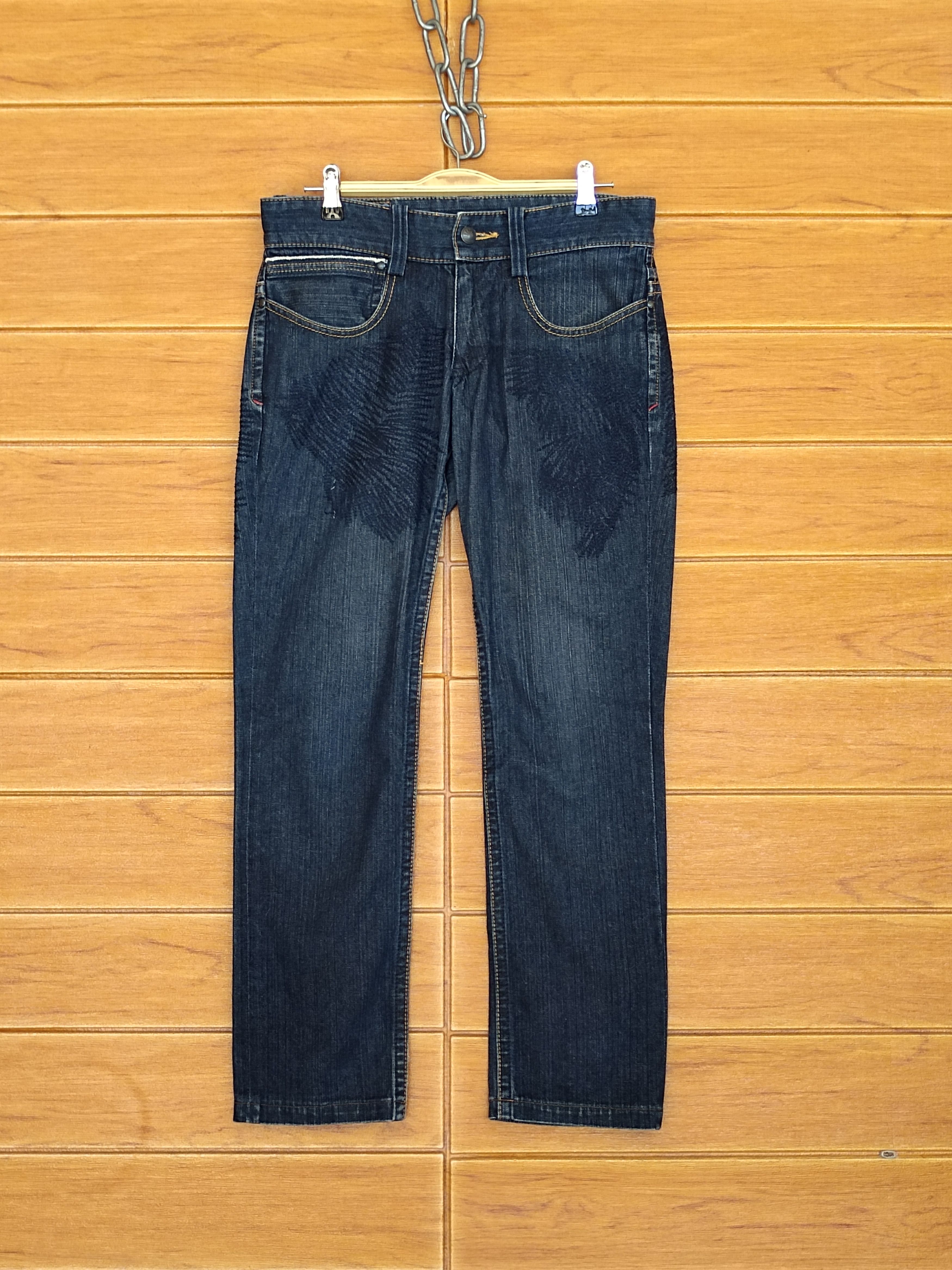 5351 POUR LES HOMMES Vintage 291295=Homme Japan Embroidered Stitch Denim Jeans Size US 30 / EU 46 - 2 Thumbnail