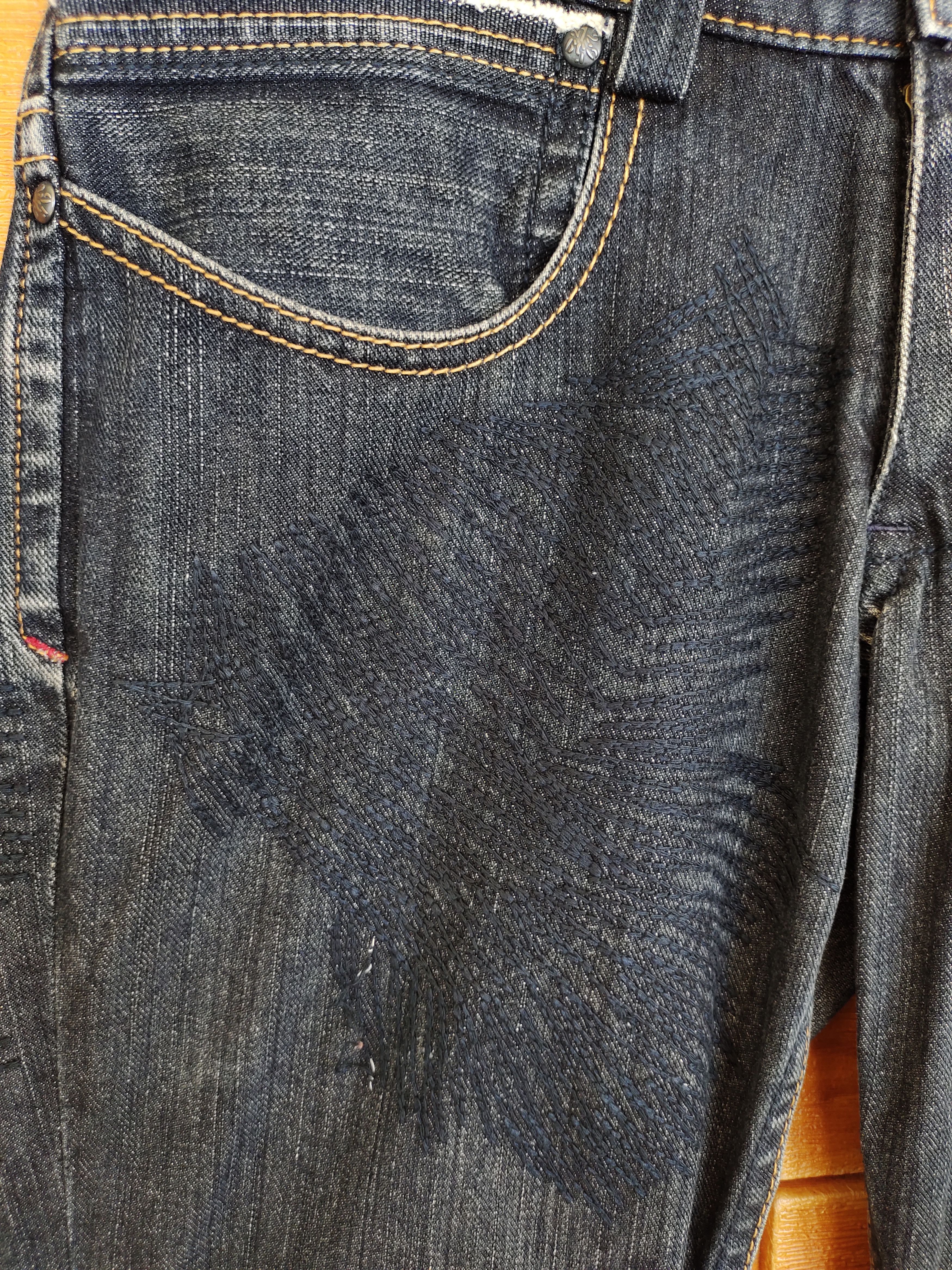 5351 POUR LES HOMMES Vintage 291295=Homme Japan Embroidered Stitch Denim Jeans Size US 30 / EU 46 - 4 Thumbnail