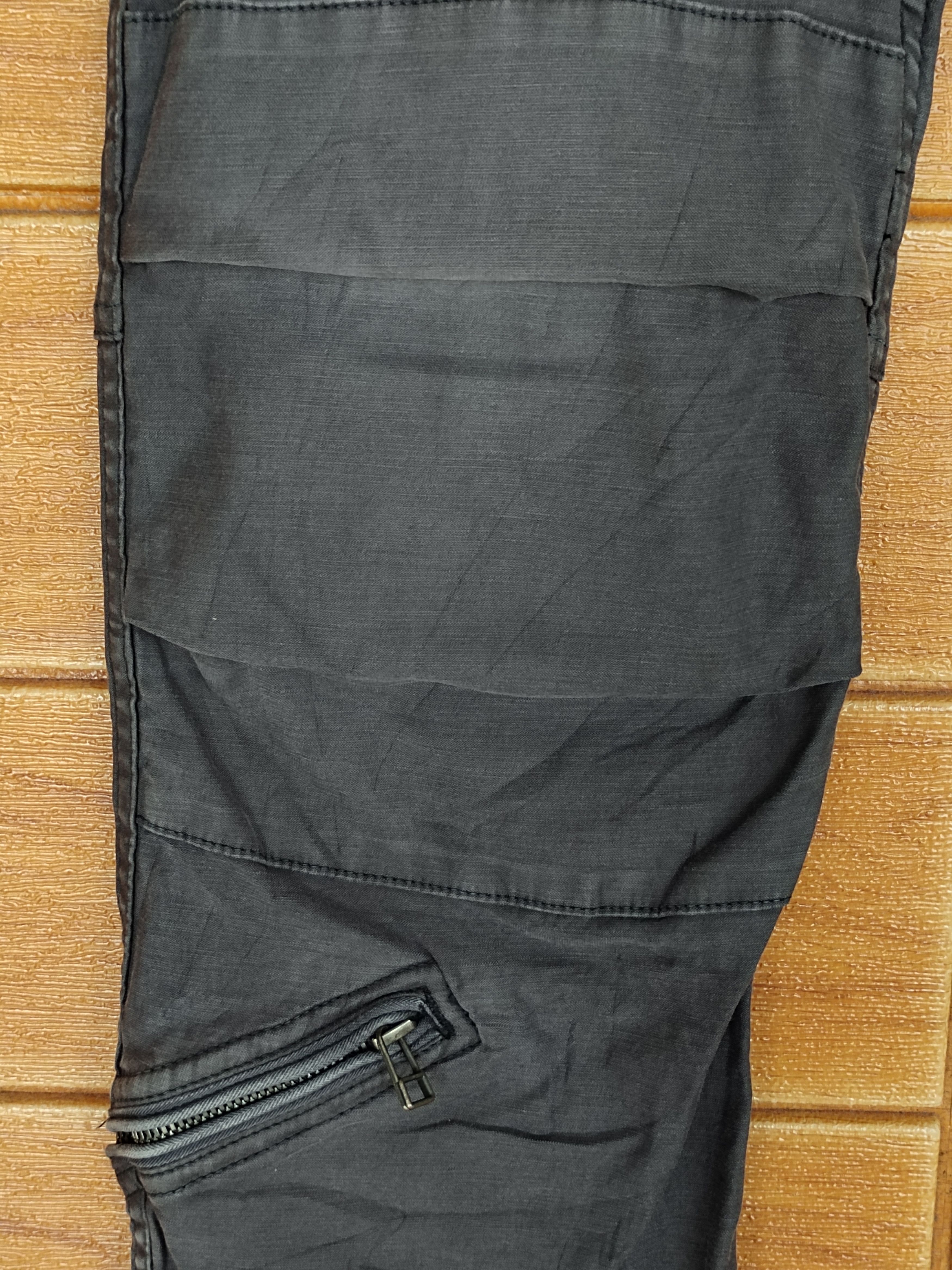 If Six Was Nine VADEL Japan Black Faded Rider Biker Pants Size US 32 / EU 48 - 9 Thumbnail