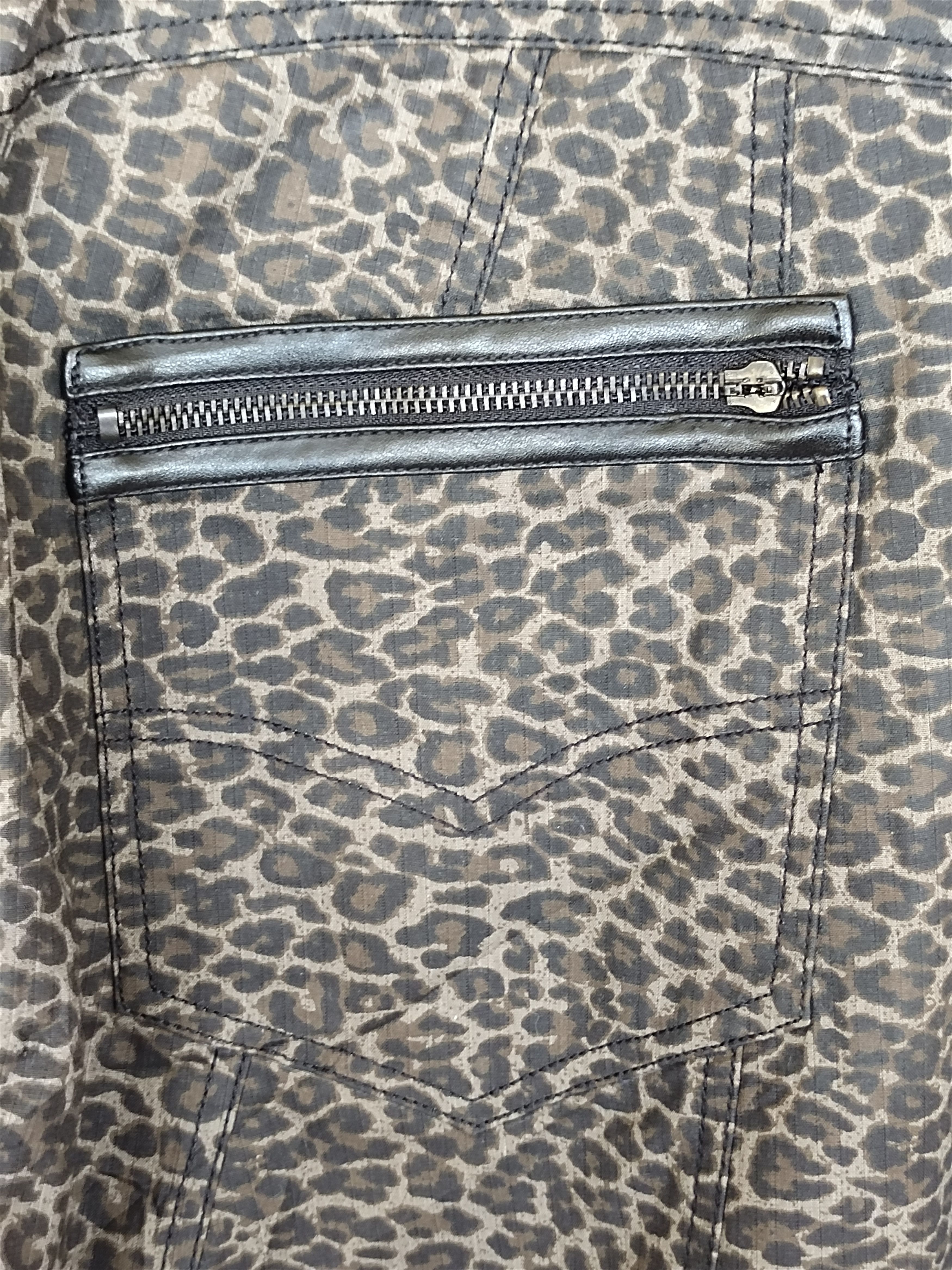 14th Addiction Japan ALGONQUINS Leopard Punk Bondage Drop Crotch Pants Size US 29 - 17 Thumbnail
