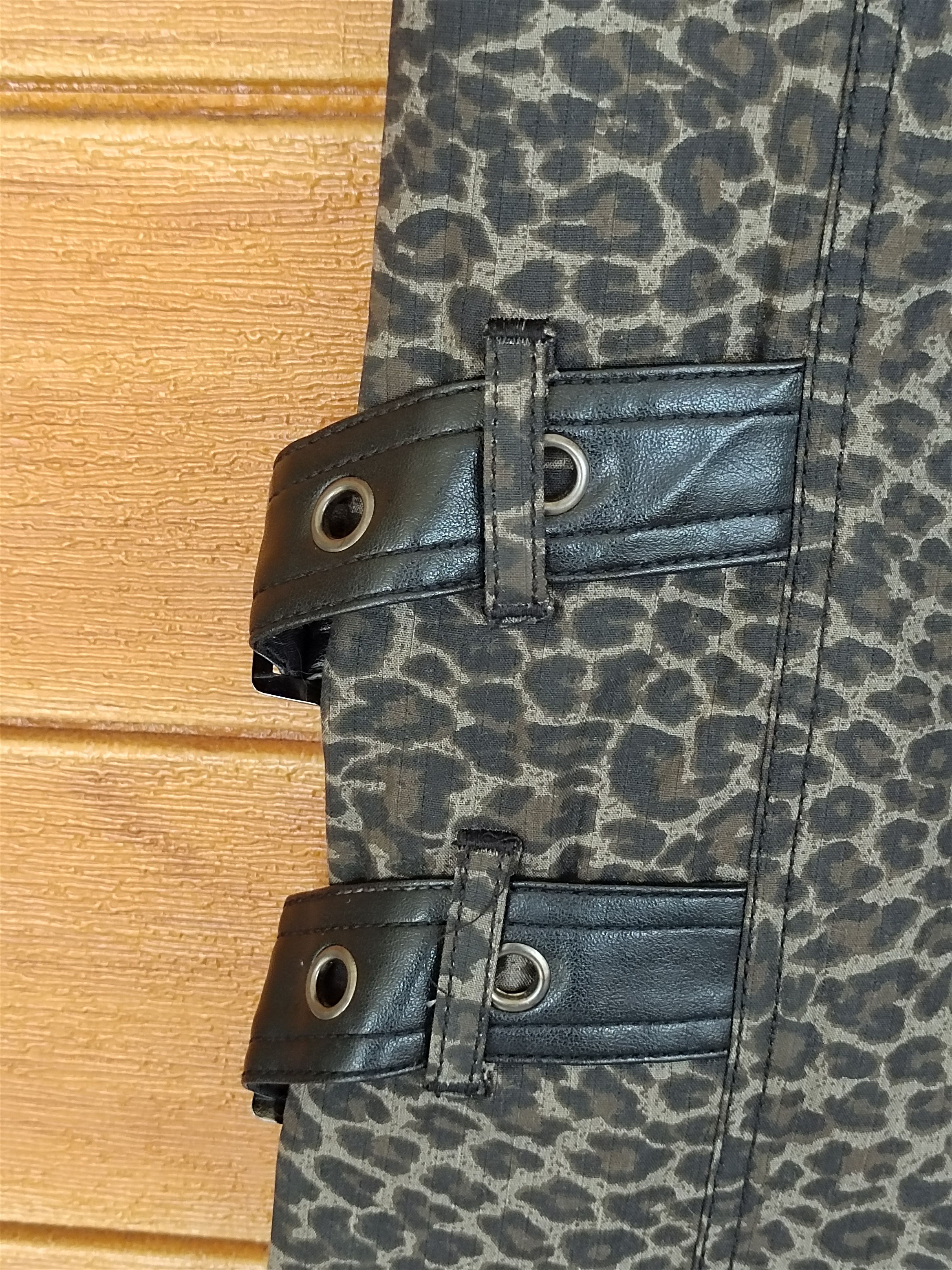 14th Addiction Japan ALGONQUINS Leopard Punk Bondage Drop Crotch Pants Size US 29 - 9 Thumbnail