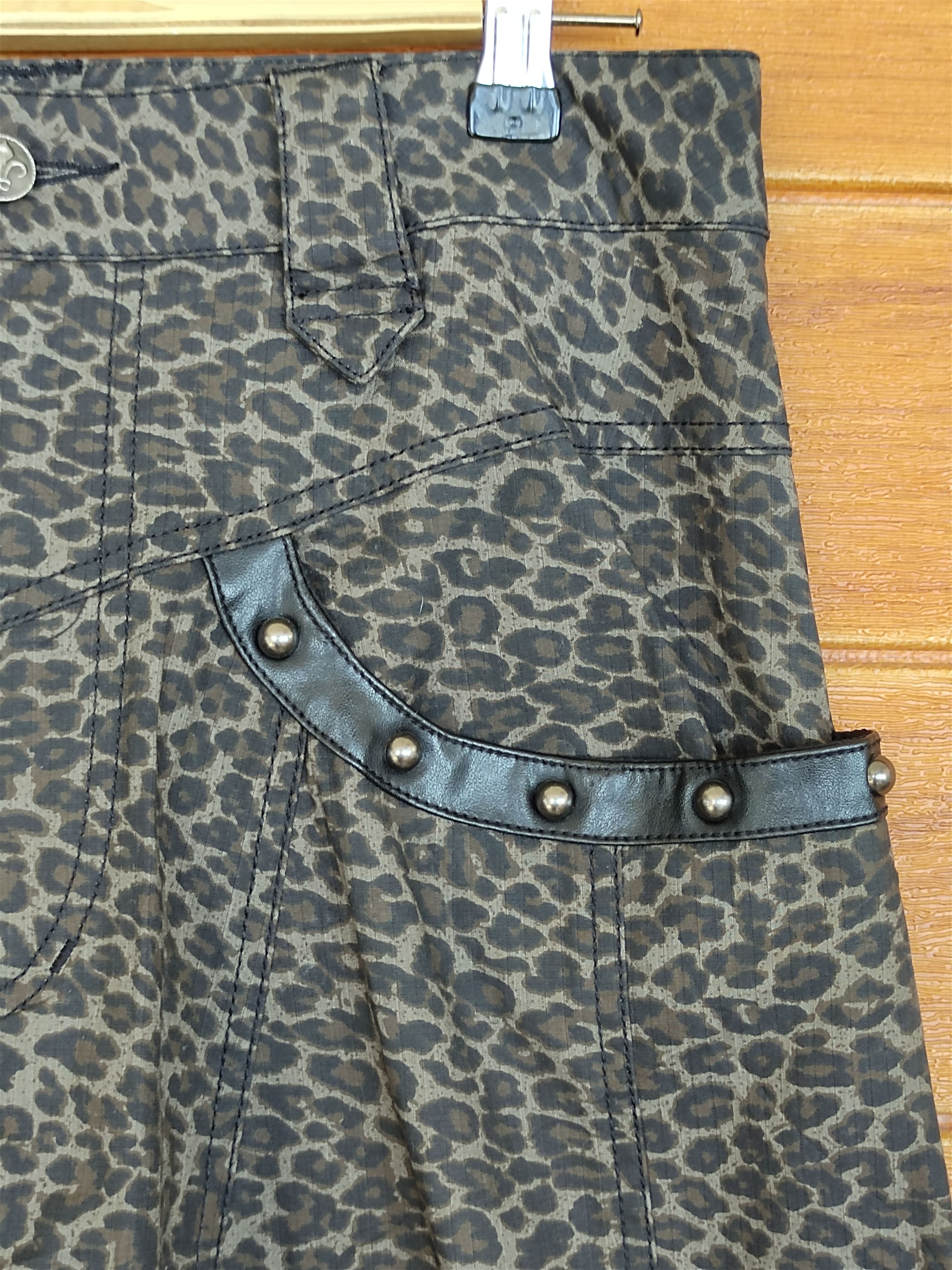 14th Addiction Japan ALGONQUINS Leopard Punk Bondage Drop Crotch Pants Size US 29 - 5 Thumbnail