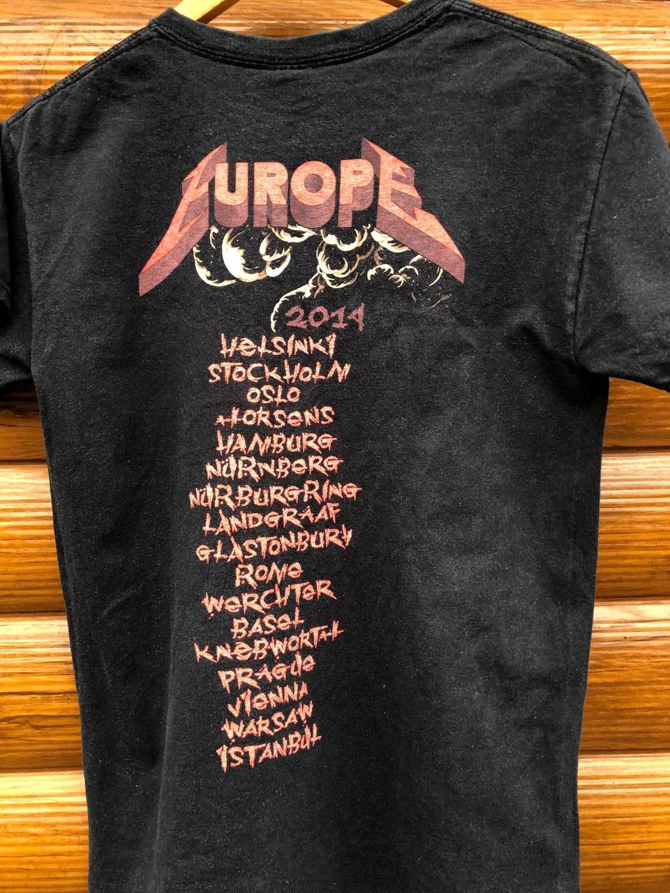 Band Tees × Metallica × Vintage Vintage Metallica 2014 Europe Tour Horseman T-shirt Size US S / EU 44-46 / 1 - 4 Thumbnail