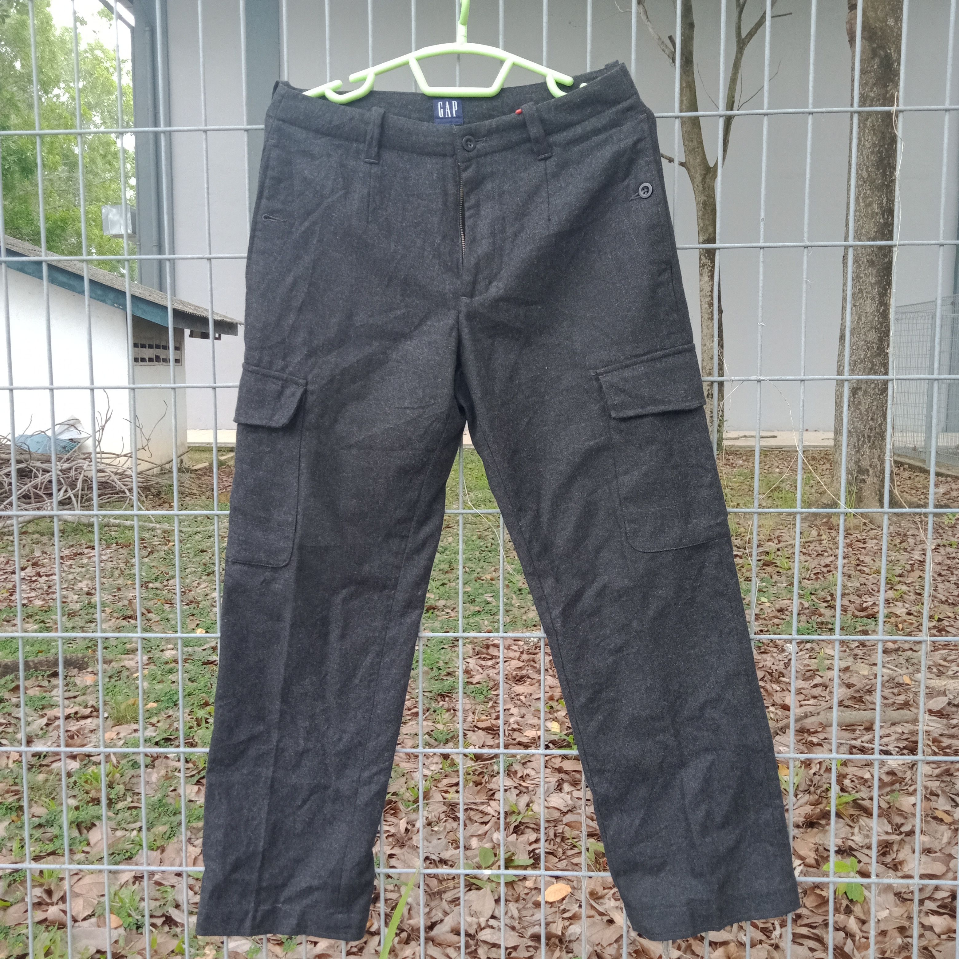 Gap Gap Wool 6 Pocket Cargo Pants Size US 33 - 2 Thumbnail