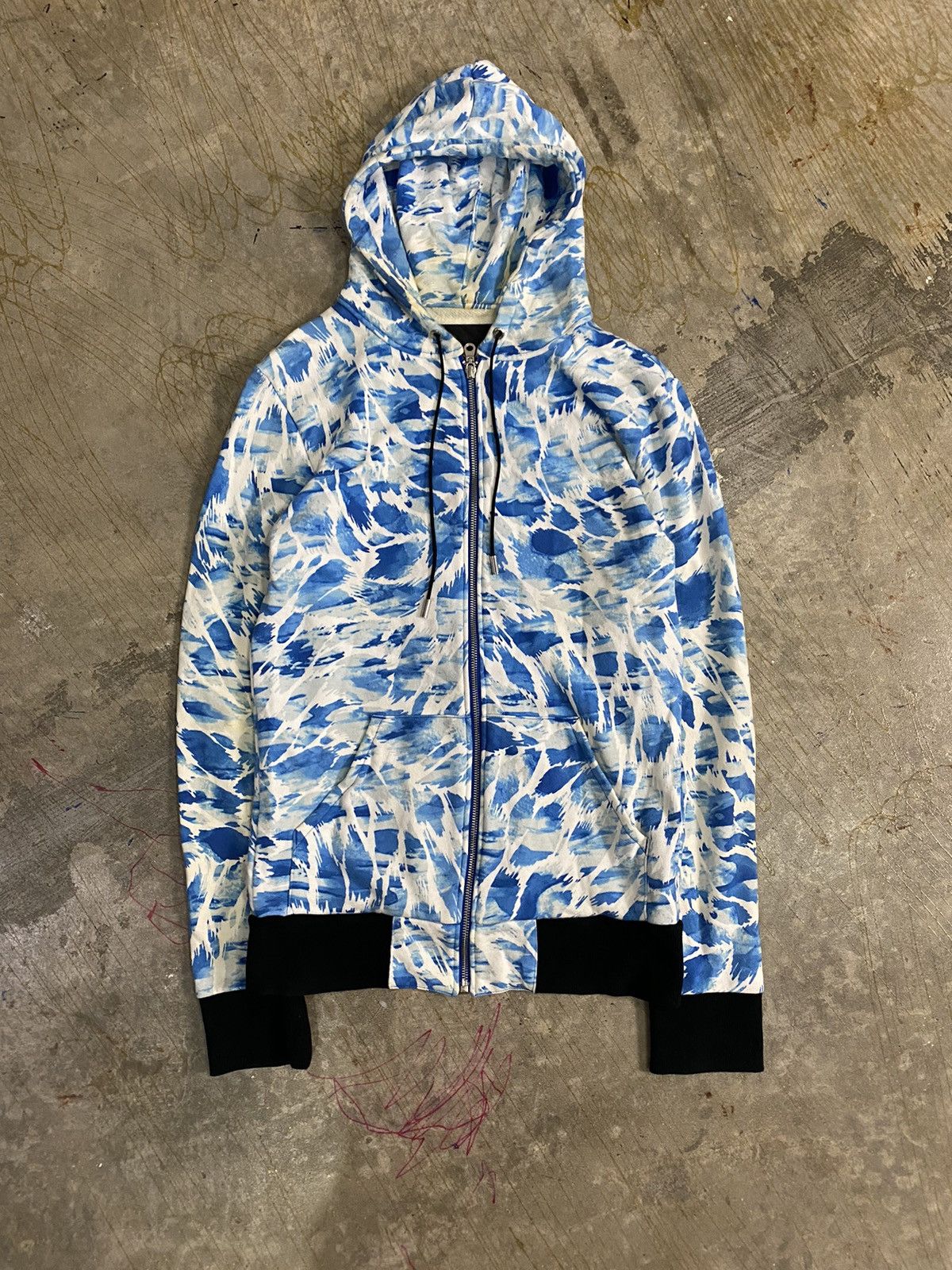 Japanese Brand Dress Camp Japan Blue lighting abstract hoodie Size US S / EU 44-46 / 1 - 2 Thumbnail