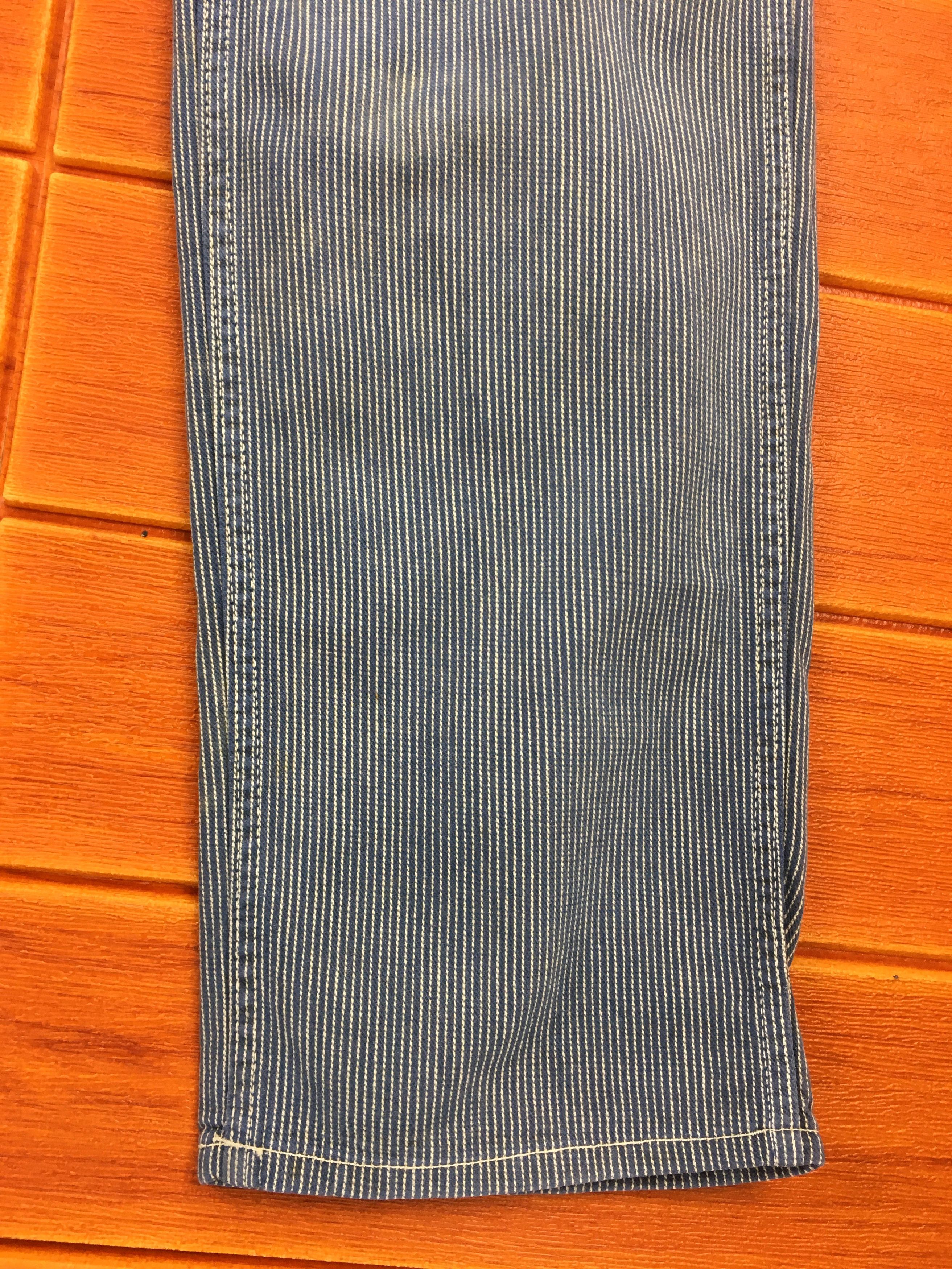 Hysteric Glamour Japanese Brand Hickory Striped Fatigue Denim Pants Size US 33 - 8 Thumbnail