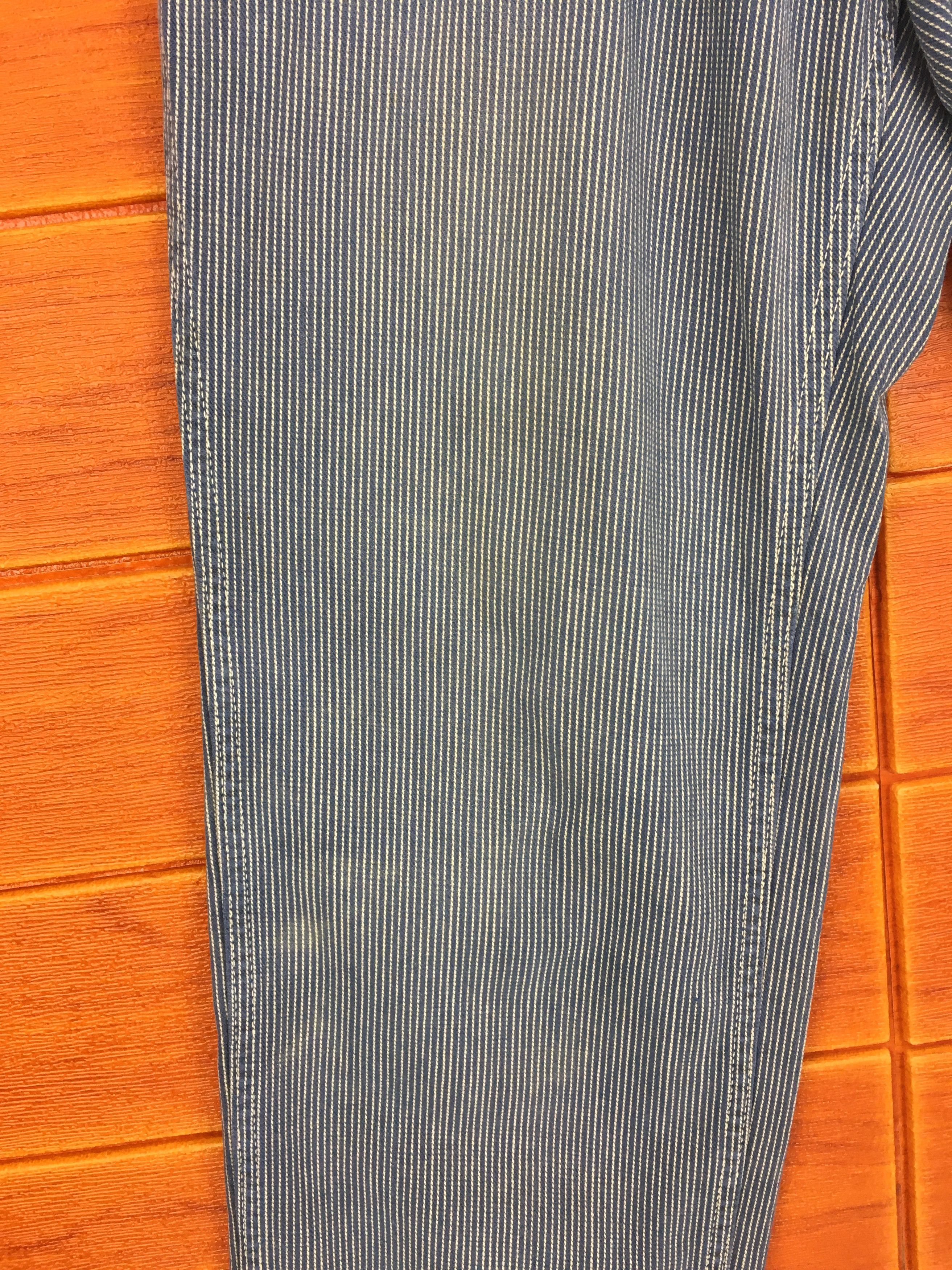 Hysteric Glamour Japanese Brand Hickory Striped Fatigue Denim Pants Size US 33 - 5 Thumbnail