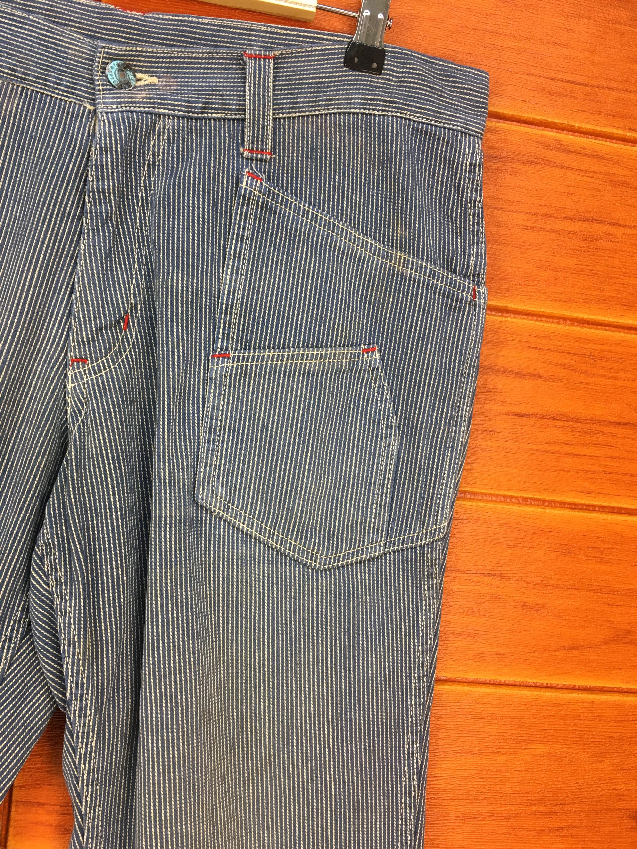 Hysteric Glamour Japanese Brand Hickory Striped Fatigue Denim Pants Size US 33 - 4 Thumbnail