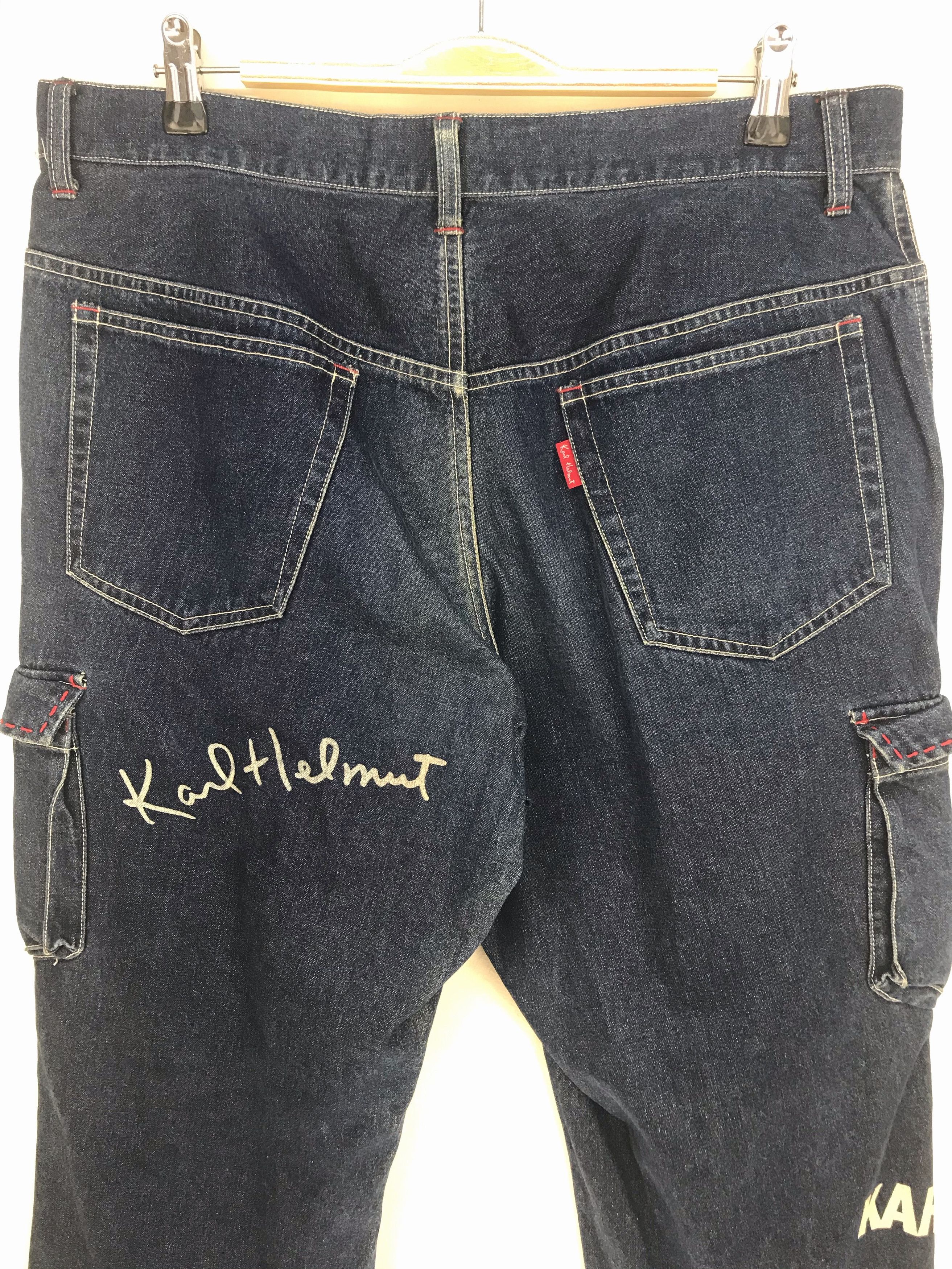 Comme des Garcons × Undercover Japanese Brand KARL HELMUT Spell Out Cargo Denim Jeans Size US 34 / EU 50 - 1 Thumbnail