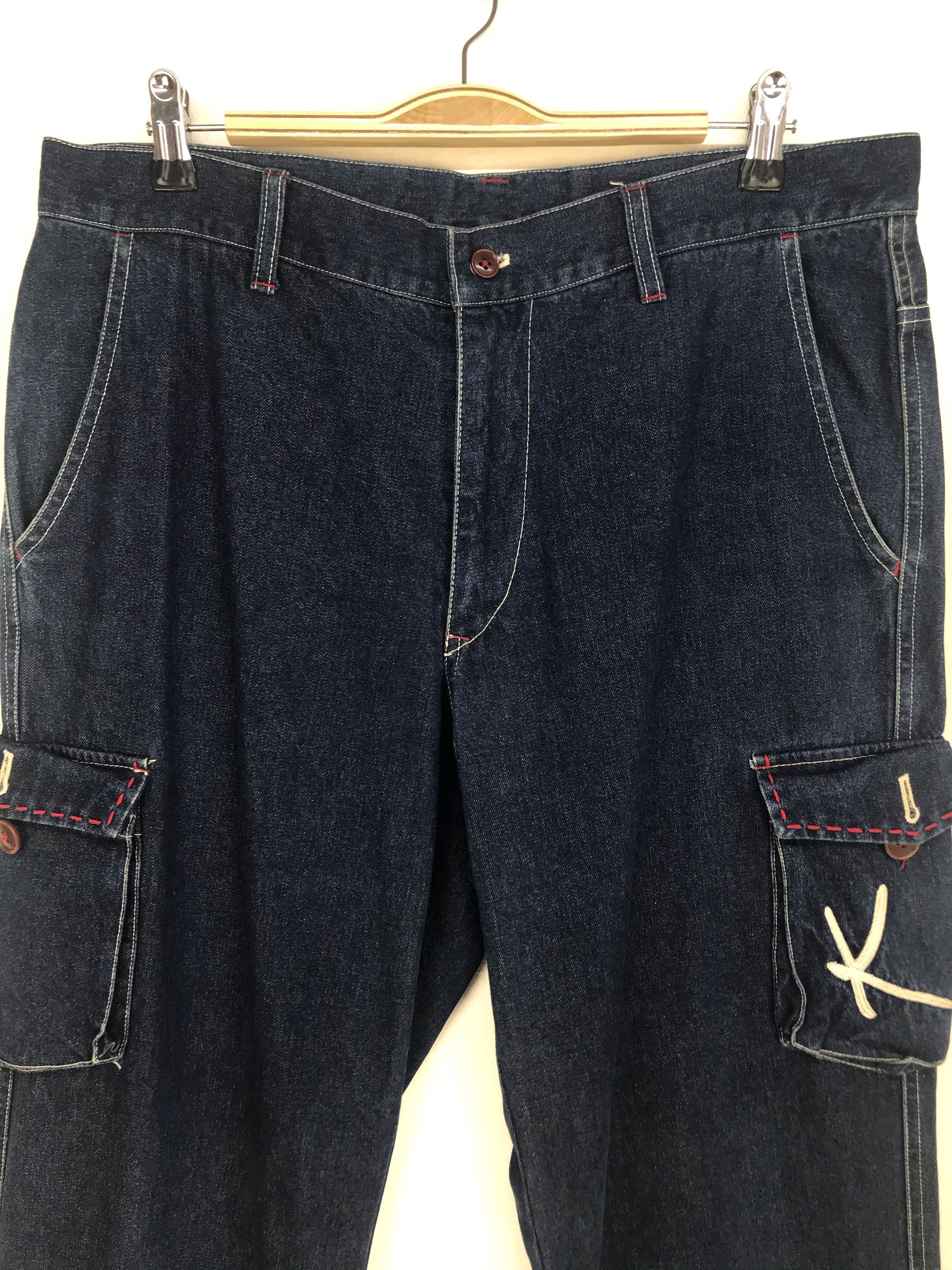 Comme des Garcons × Undercover Japanese Brand KARL HELMUT Spell Out Cargo Denim Jeans Size US 34 / EU 50 - 4 Thumbnail