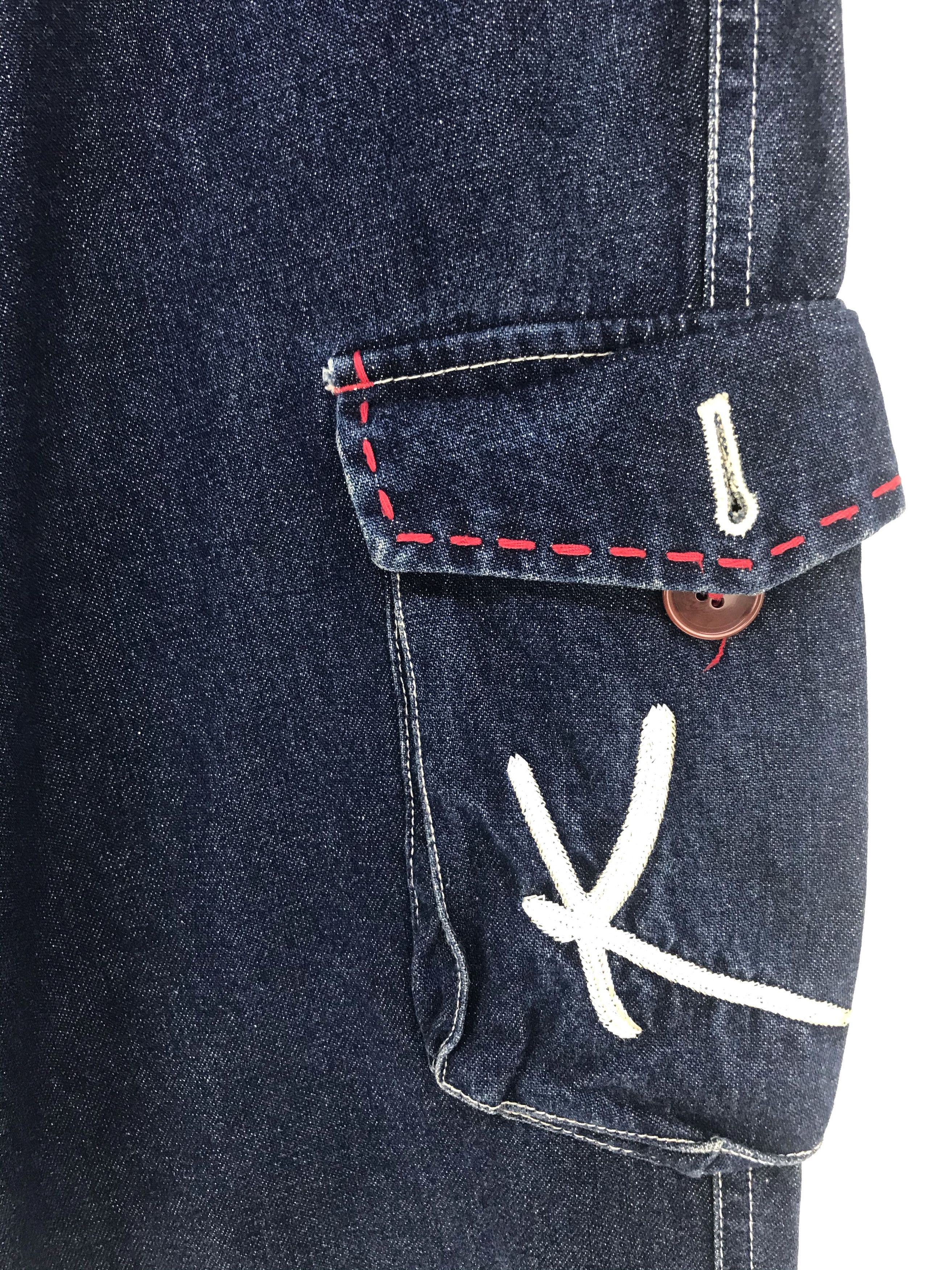 Comme des Garcons × Undercover Japanese Brand KARL HELMUT Spell Out Cargo Denim Jeans Size US 34 / EU 50 - 5 Thumbnail