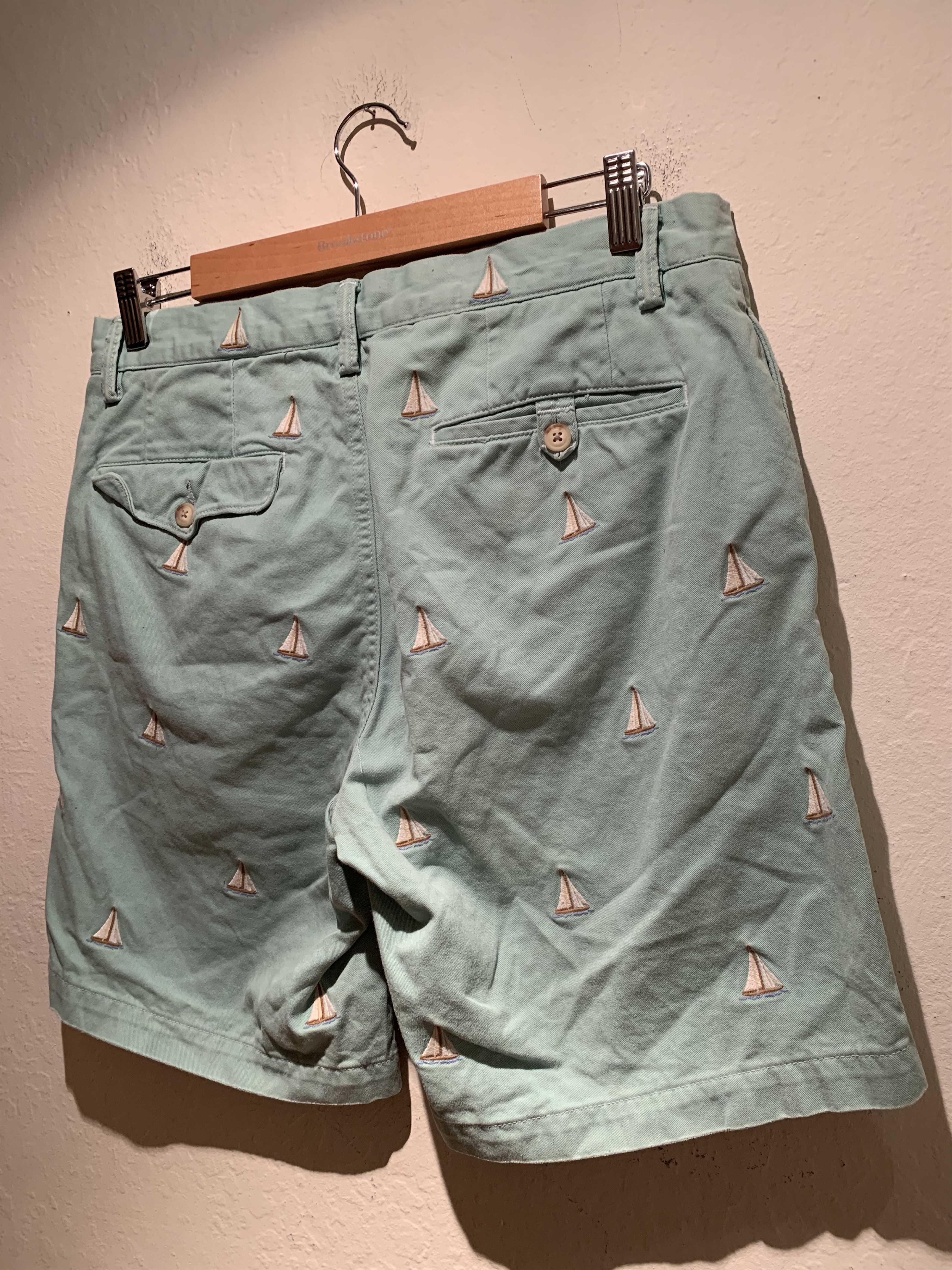 Polo Ralph Lauren × Ralph Lauren × Vintage RARE* Polo Ralph Lauren Sailboat Monogram Embroidered Shorts Size US 32 / EU 48 - 3 Thumbnail