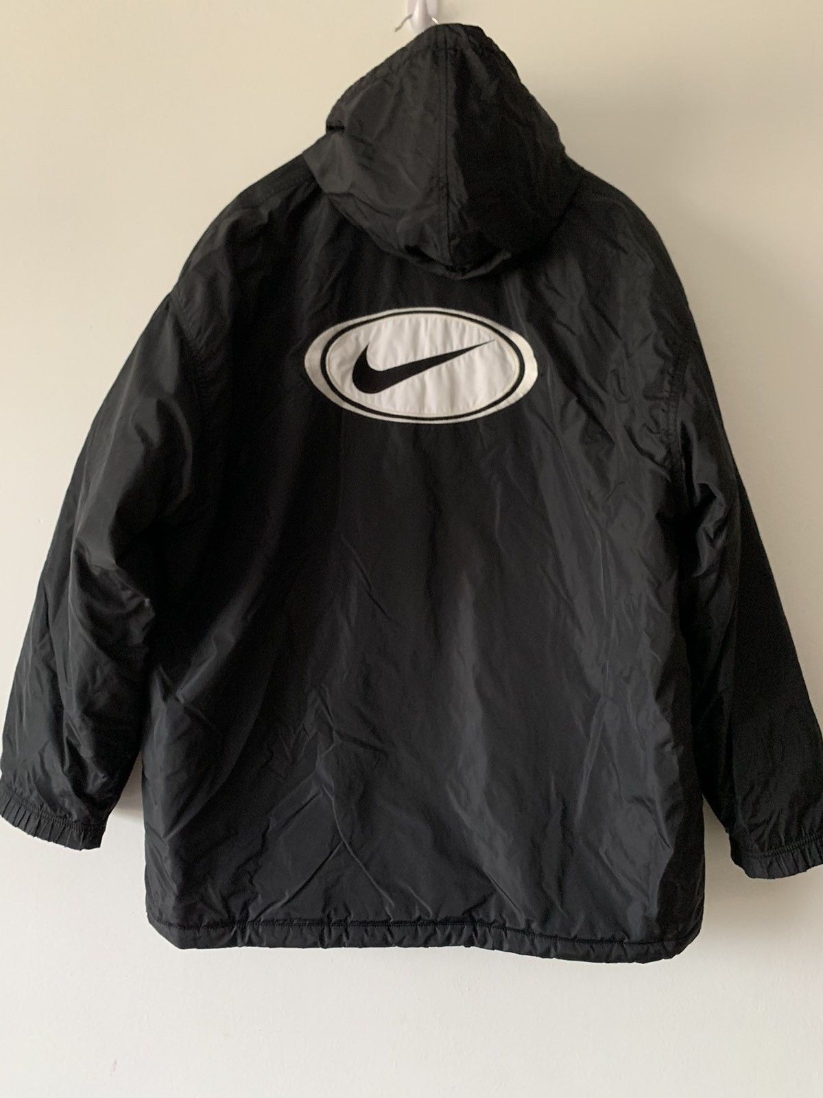 image of 90's Nike Big Logo Jacket in Black, Men's (Size Large)