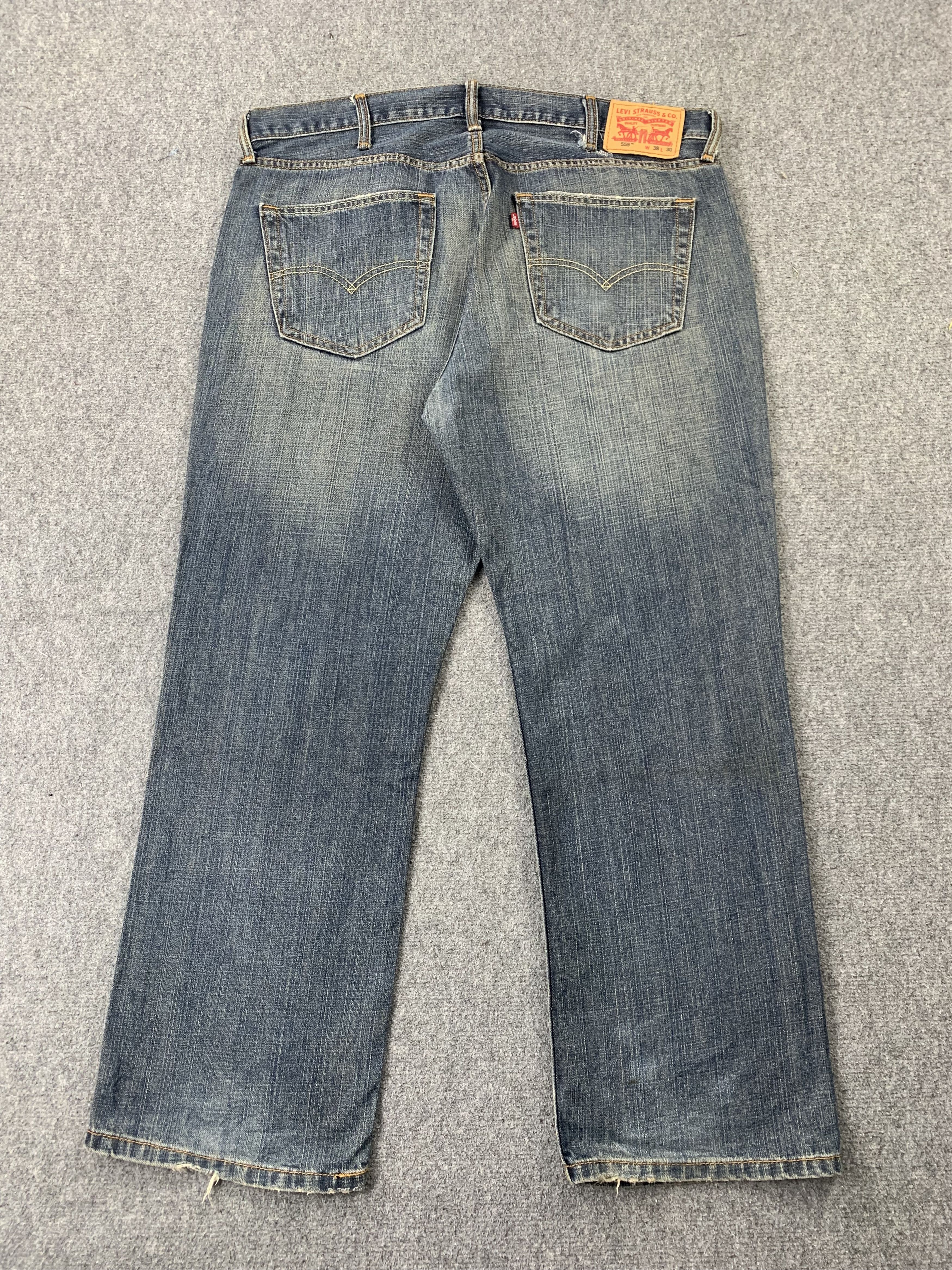 Levi's Vintage Levis 559 Faded Blue Jeans DP2178 Size US 39 - 3 Thumbnail