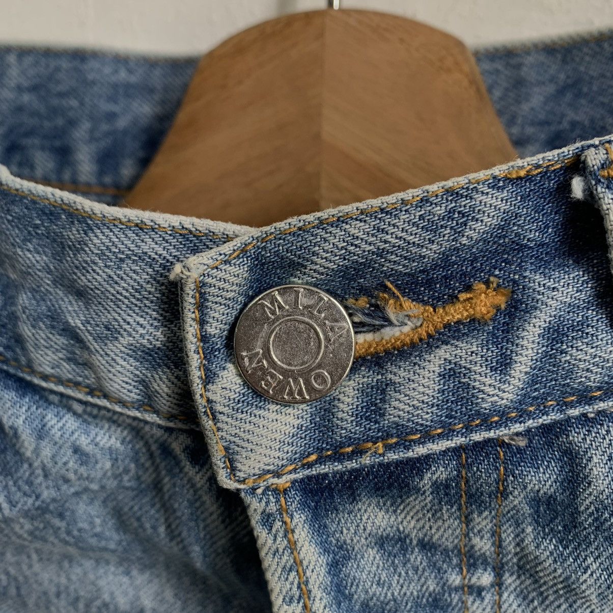 Japanese Brand Milan Owen Flare Denim Jeans Size US 27 - 4 Thumbnail