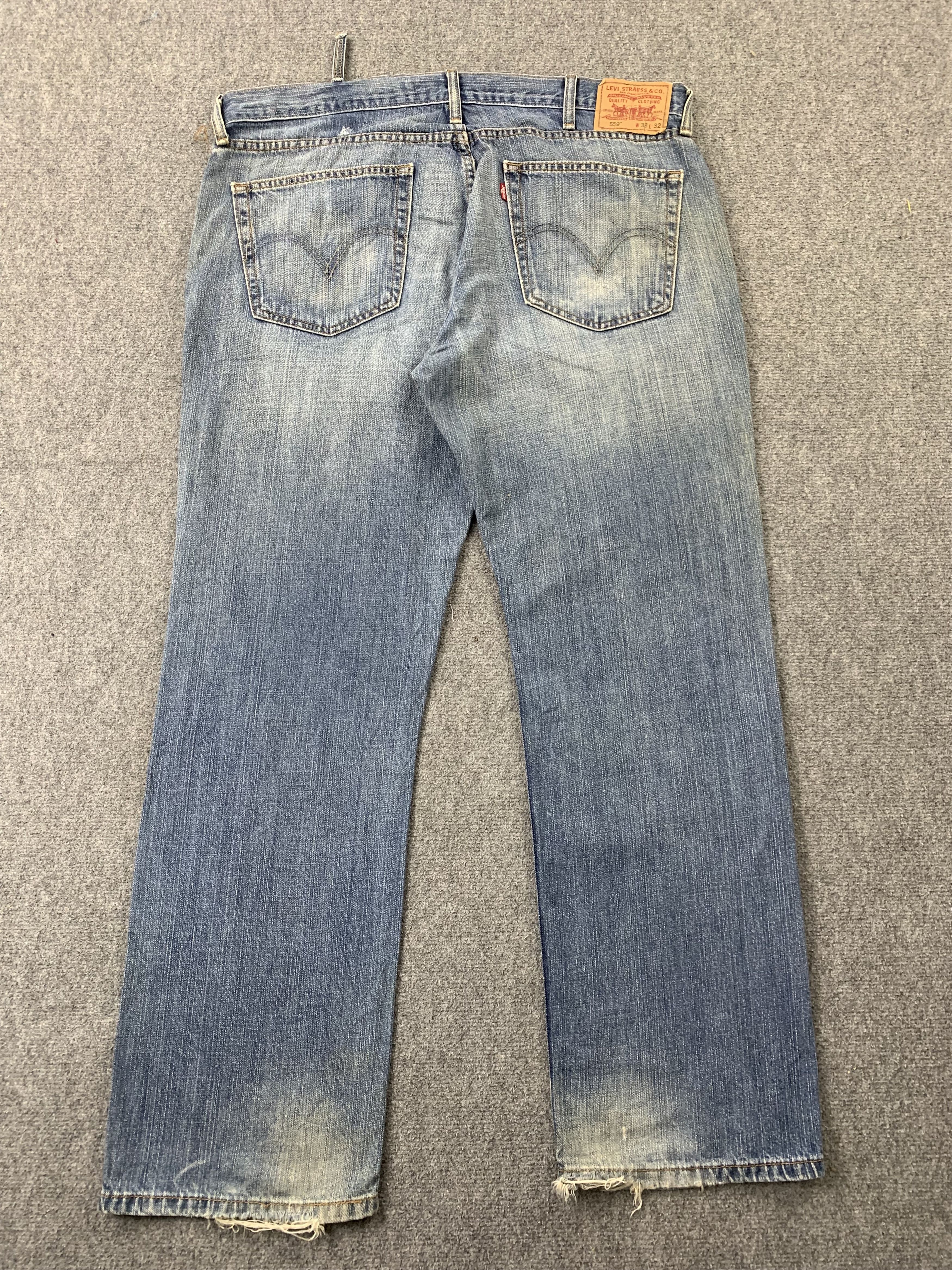 Levi's Vintage Levis 559 Faded Blue Jeans DP2183 Size US 39 - 3 Thumbnail