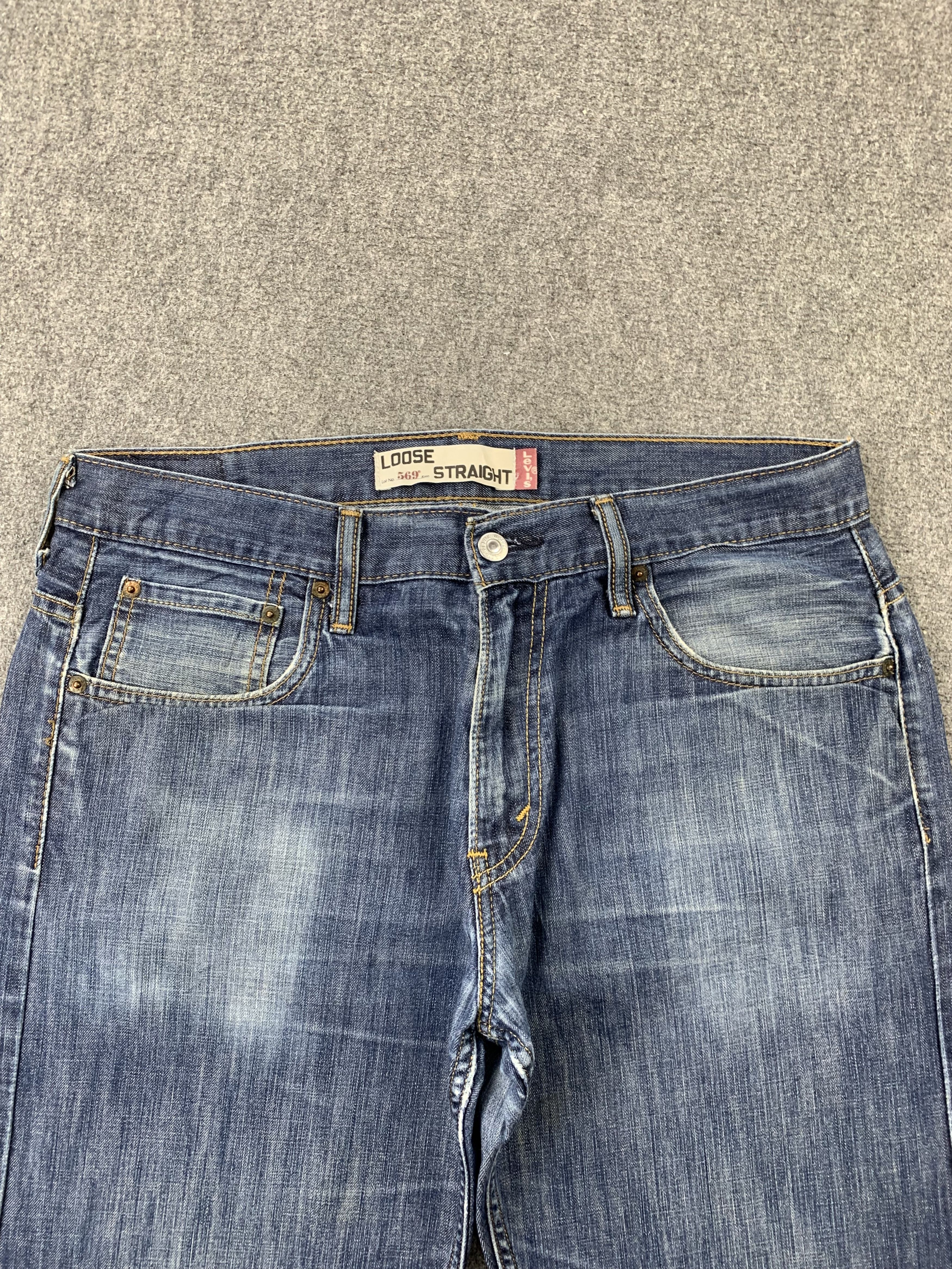 Levi's Vintage Levis 569 Faded Blue Jeans DP2184 Size US 33 - 2 Thumbnail