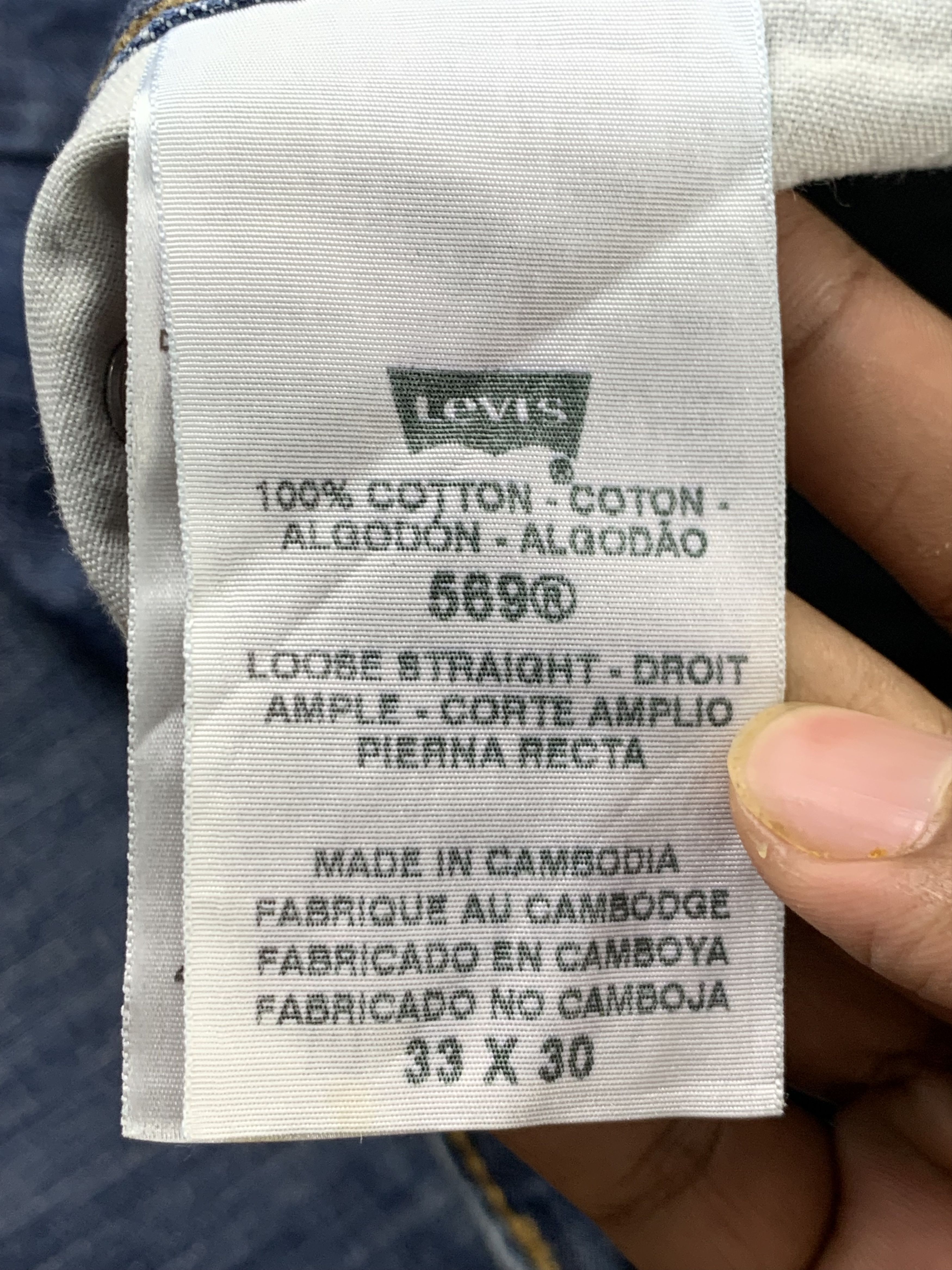 Levi's Vintage Levis 569 Faded Blue Jeans DP2184 Size US 33 - 12 Thumbnail