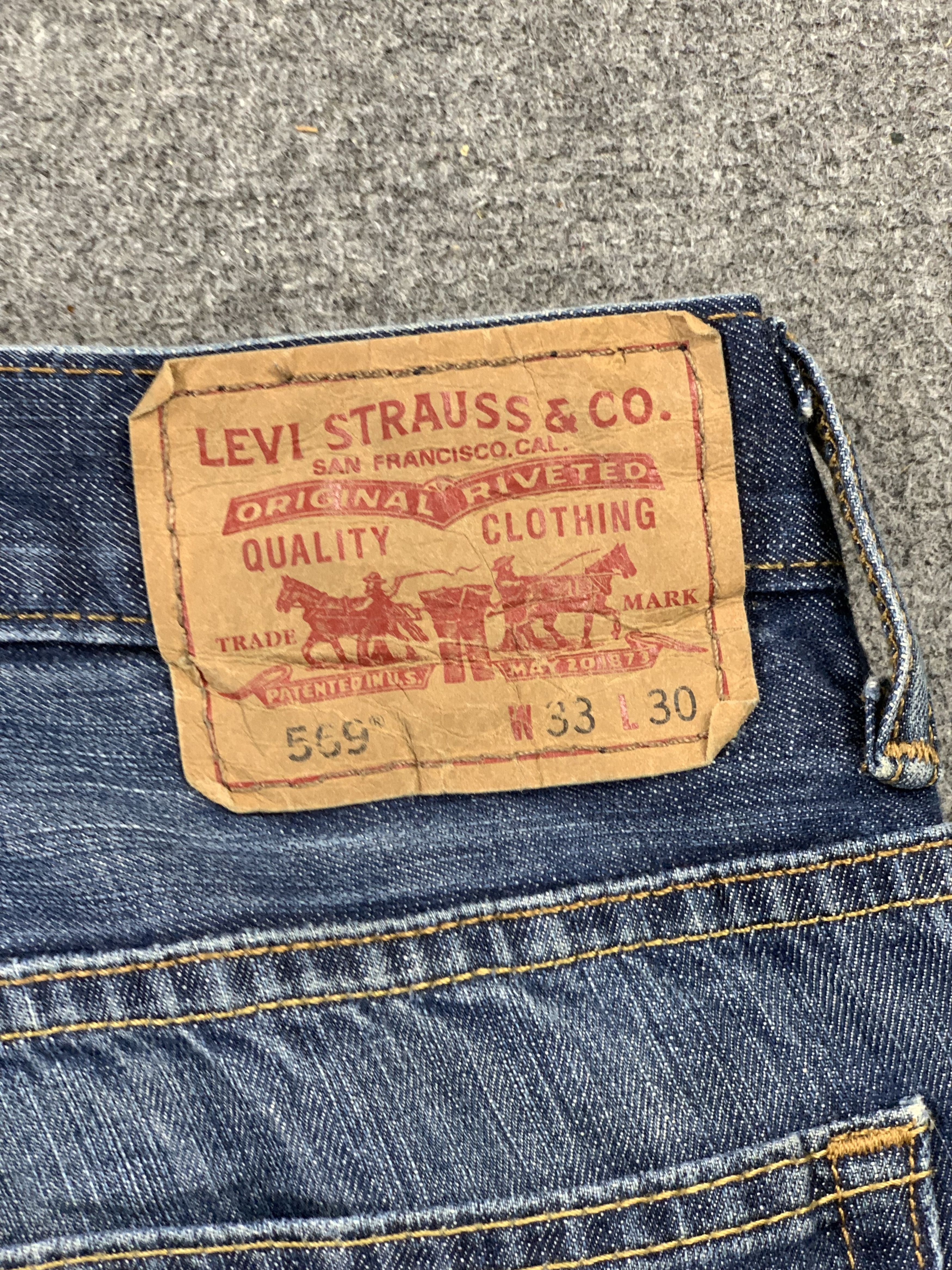 Levi's Vintage Levis 569 Faded Blue Jeans DP2184 Size US 33 - 5 Thumbnail