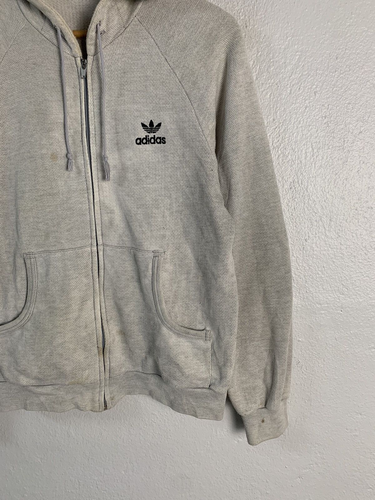 Adidas Vintage Adidas 3 Stripe Small Logo Zipper Hoodie Size US M / EU 48-50 / 2 - 2 Thumbnail