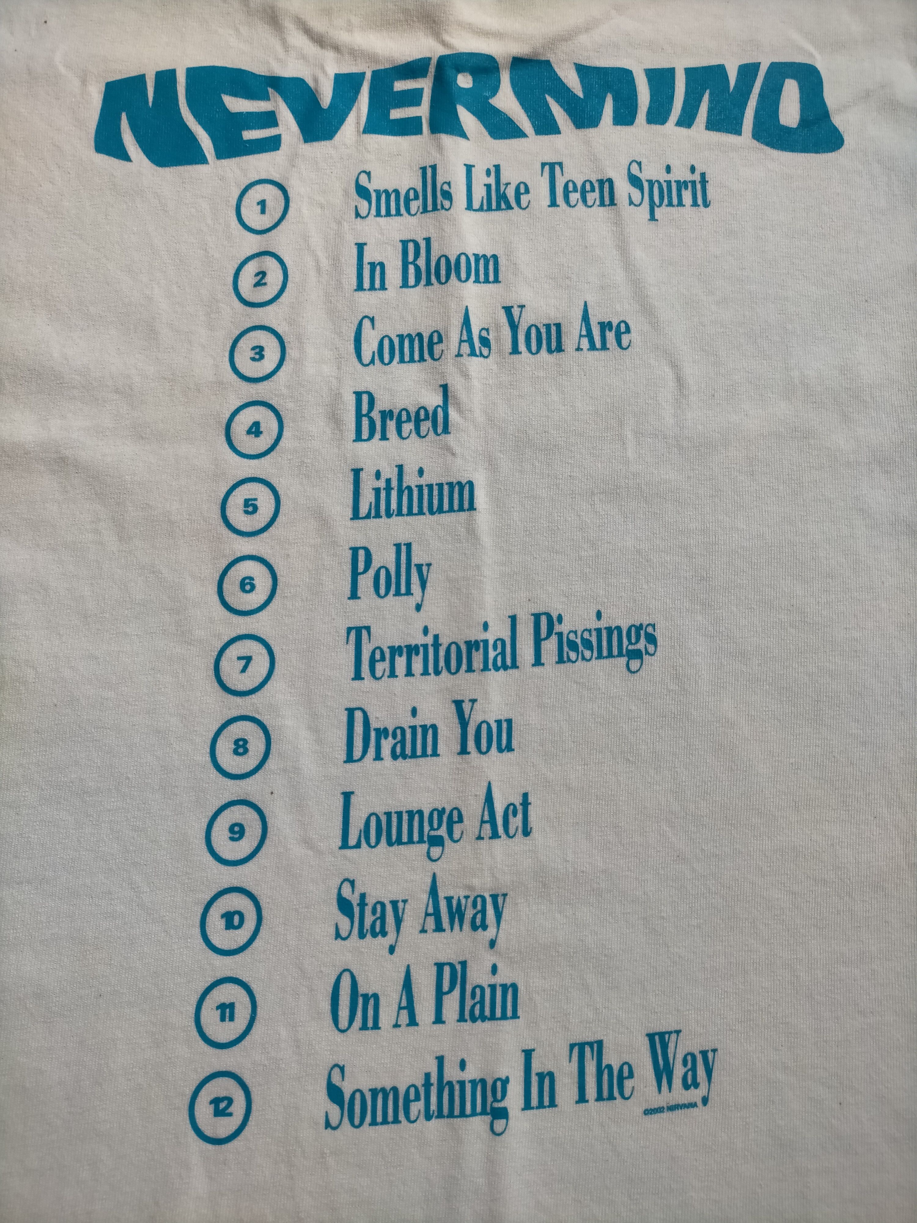 Band Tees Nirvana Nevermind tour 2002 tee Size US S / EU 44-46 / 1 - 5 Thumbnail