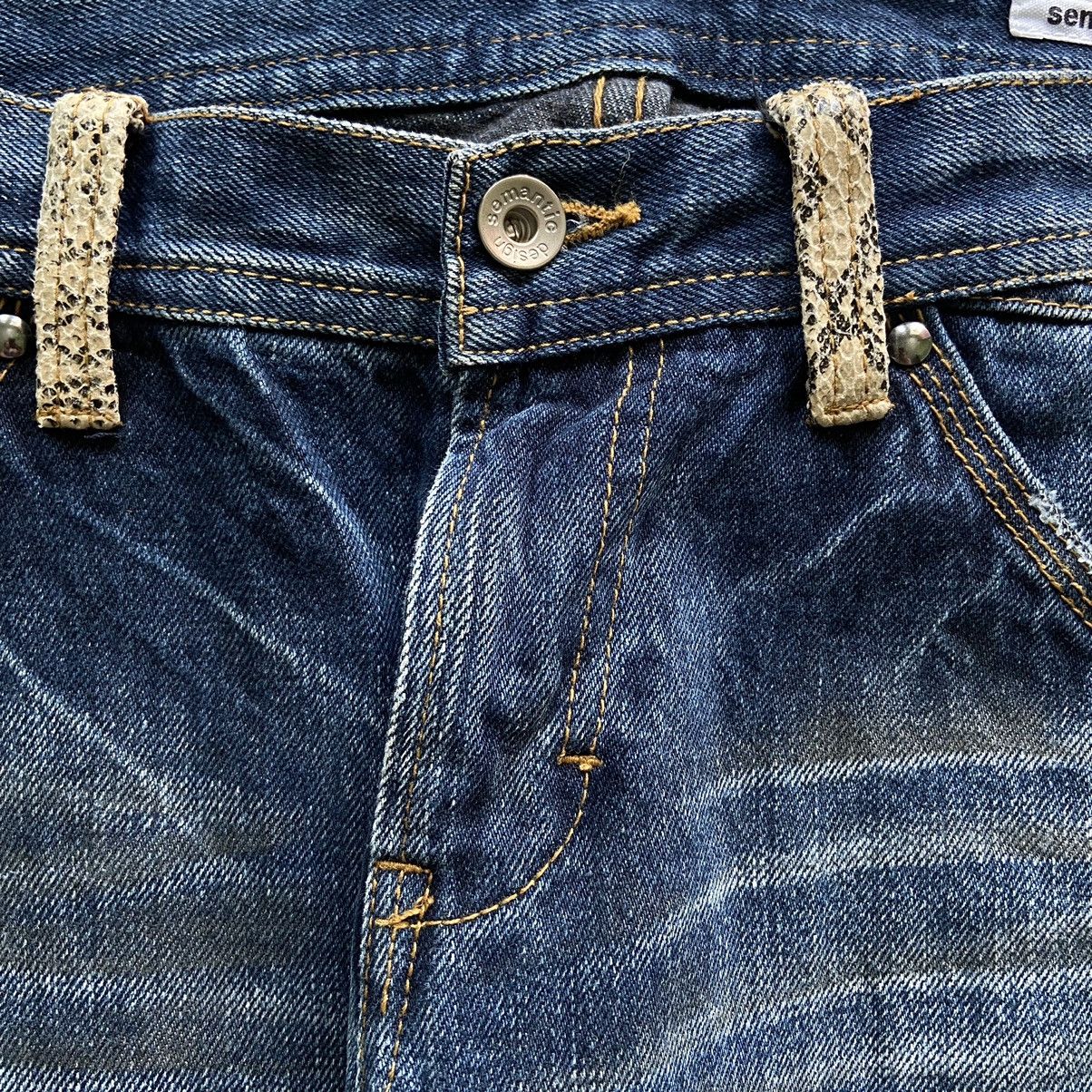 Japanese Brand × semanticdesign Semantic Design Snake Patern Pocket Jeans Size US 31 - 3 Thumbnail