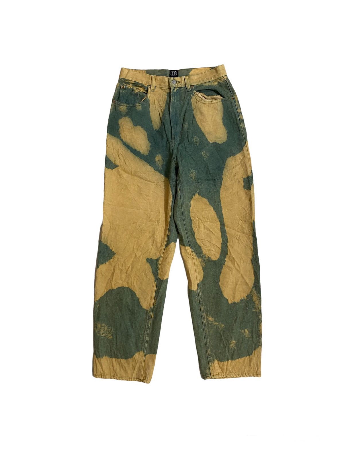 BDG urban outfitters green acid wash High rise Baggy denim