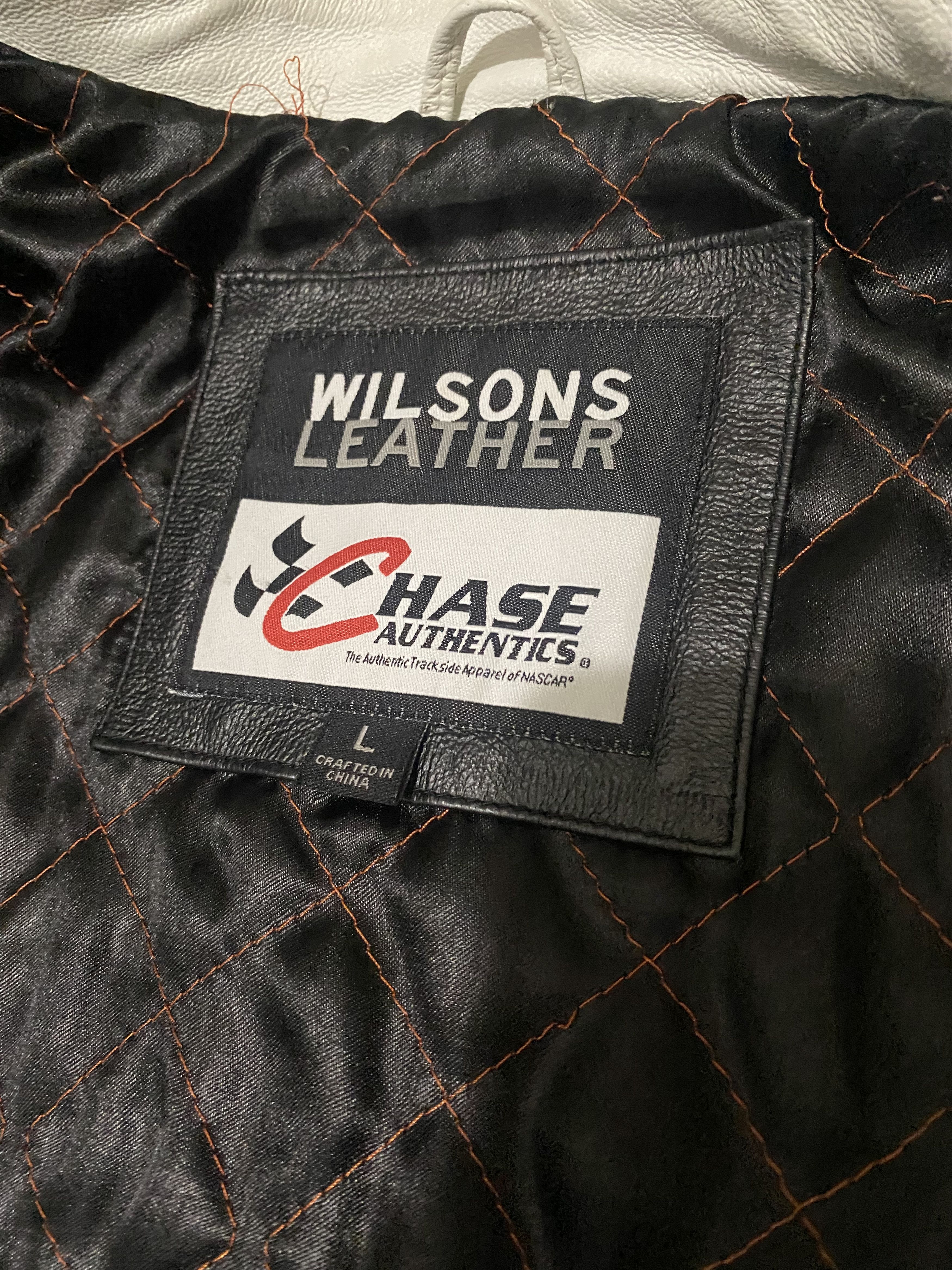Chase Authentics × Jeff Hamilton × Wilsons Leather Vintage Chase Authentics NASCAR Stewart sz L leather jacket Size US L / EU 52-54 / 3 - 5 Thumbnail