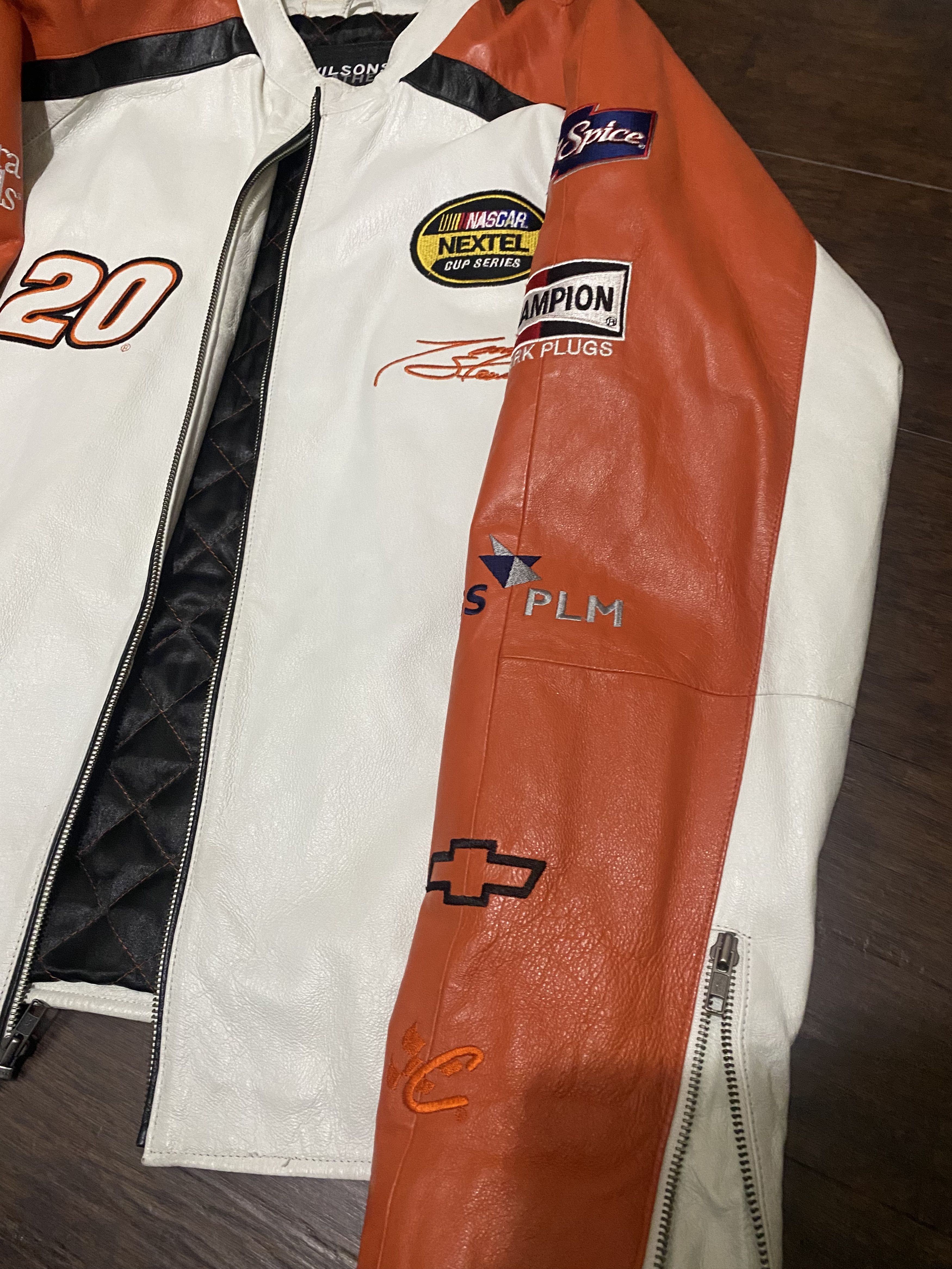 Chase Authentics × Jeff Hamilton × Wilsons Leather Vintage Chase Authentics NASCAR Stewart sz L leather jacket Size US L / EU 52-54 / 3 - 3 Thumbnail