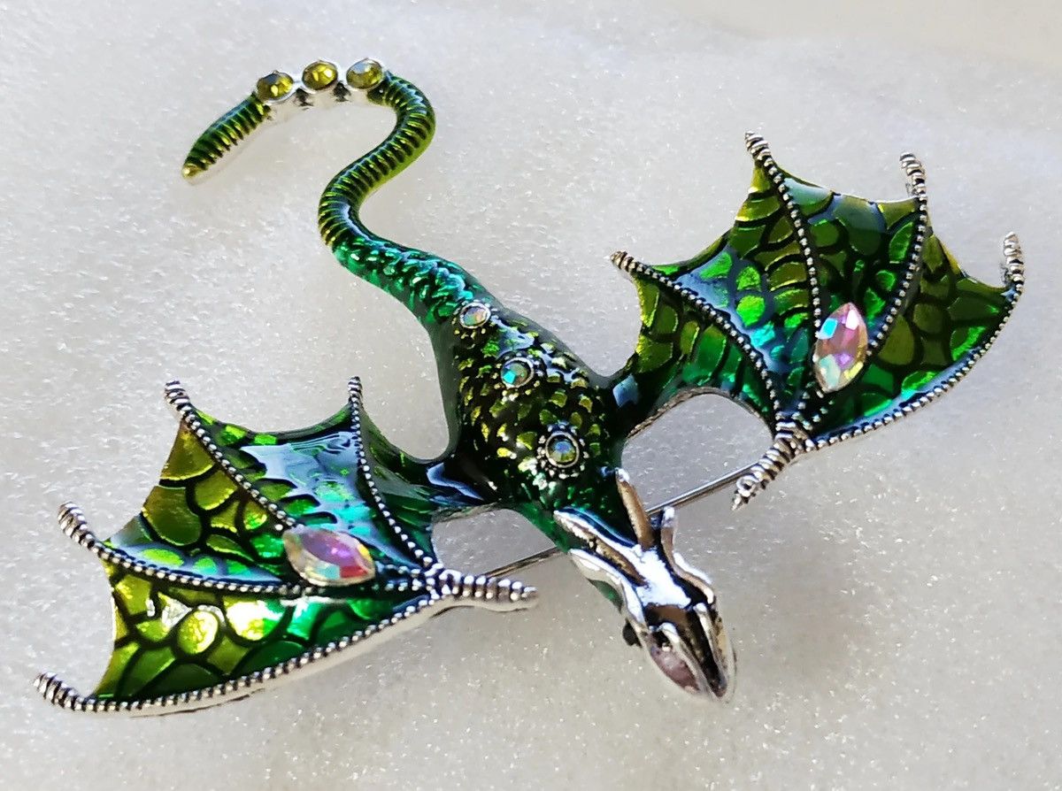 Jewelry Enamel Dragon Brooche Size ONE SIZE - 2 Thumbnail