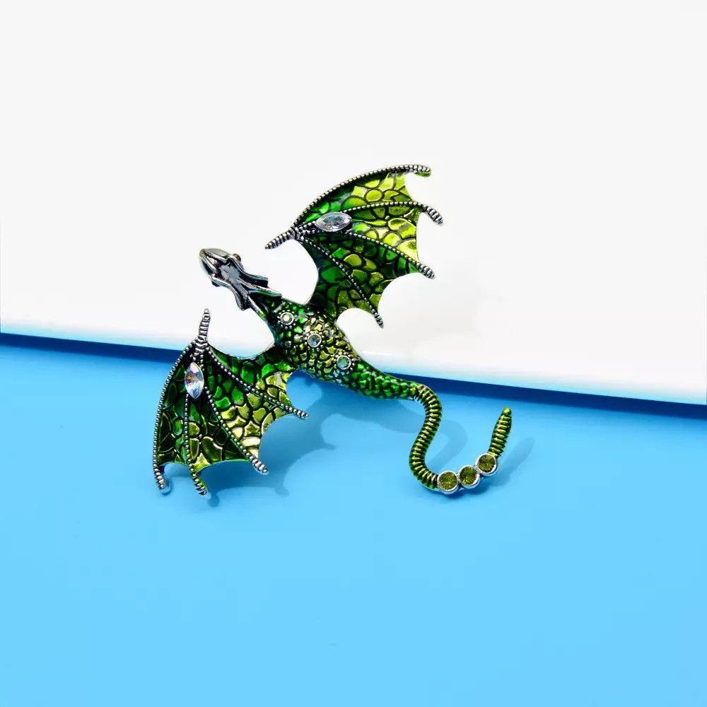 Jewelry Enamel Dragon Brooche Size ONE SIZE - 1 Thumbnail