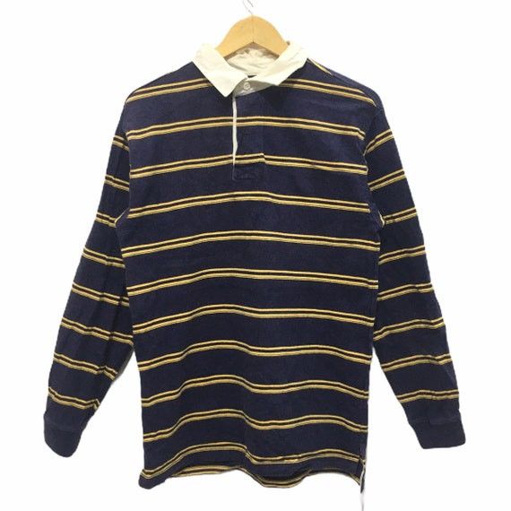 L.L BEAN USA Freeport Polo Tee Shirt Rugby Striped Pullover